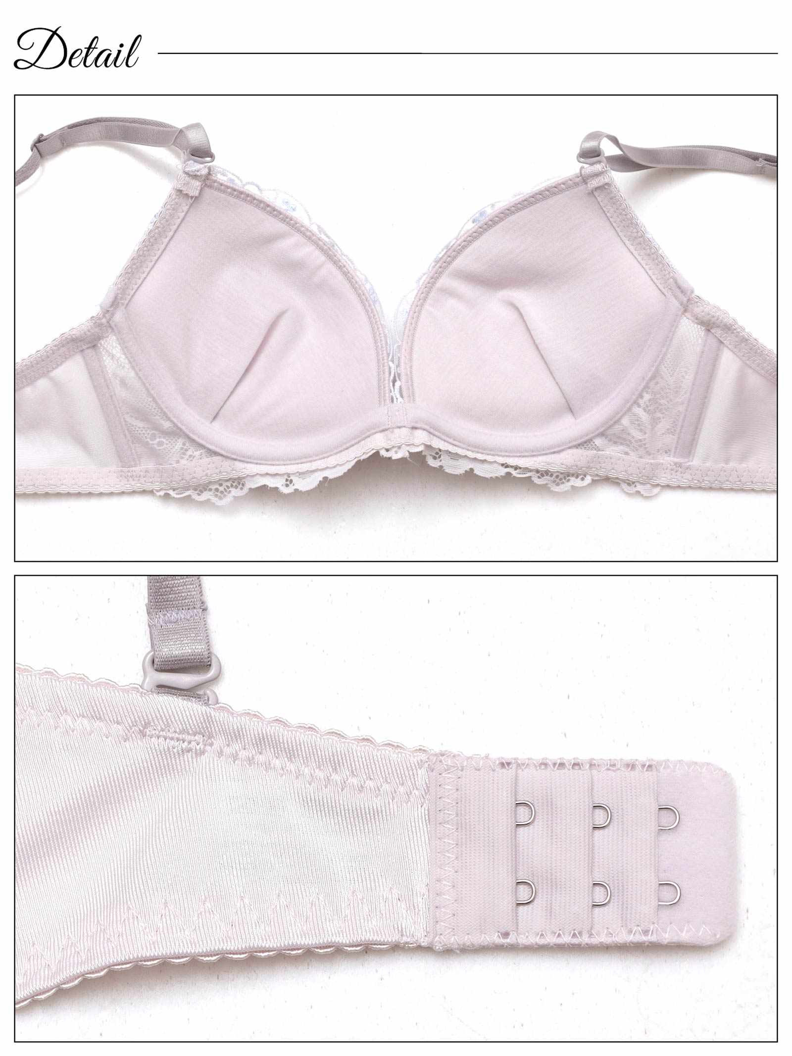 7/25新作!フェミニンリーフエンブロイダリーブラジャー&フルバックショーツ