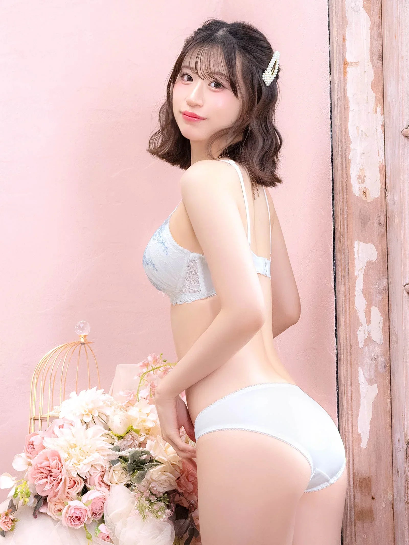7/23新作!ガーリーマルチフルールブラジャー&フルバックショーツ