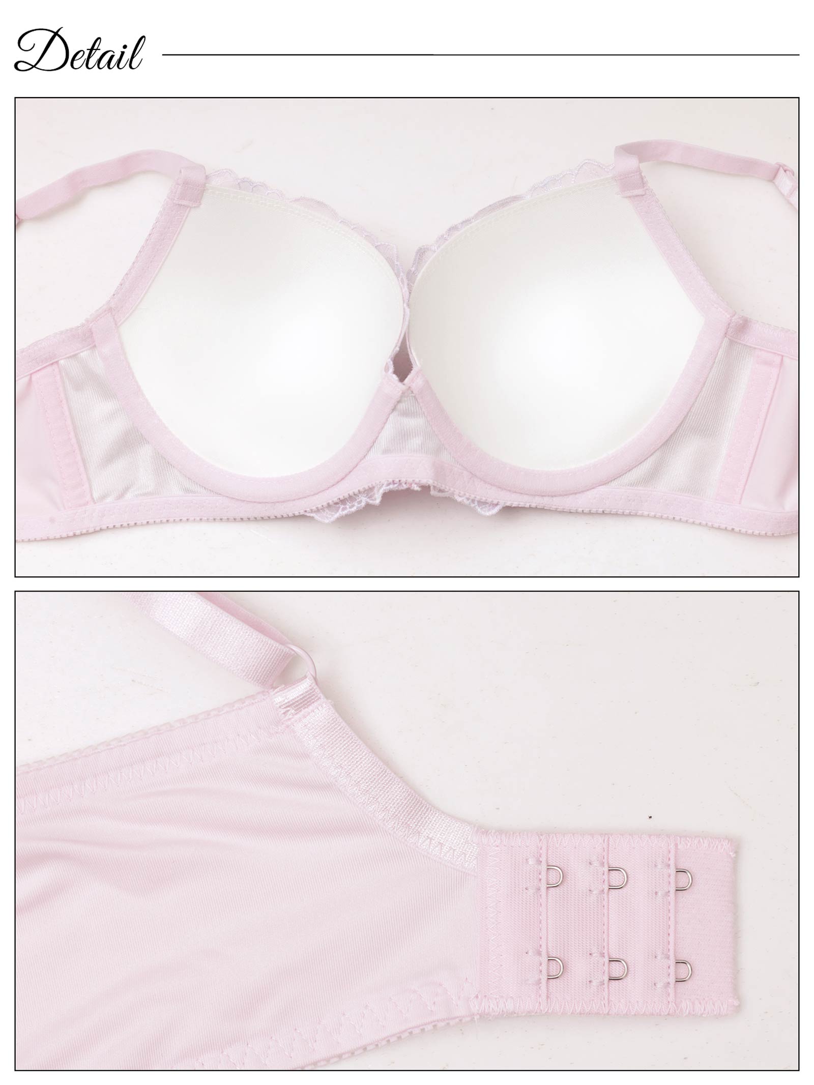 パステルフルールペタルブラジャー&フルバックショーツ