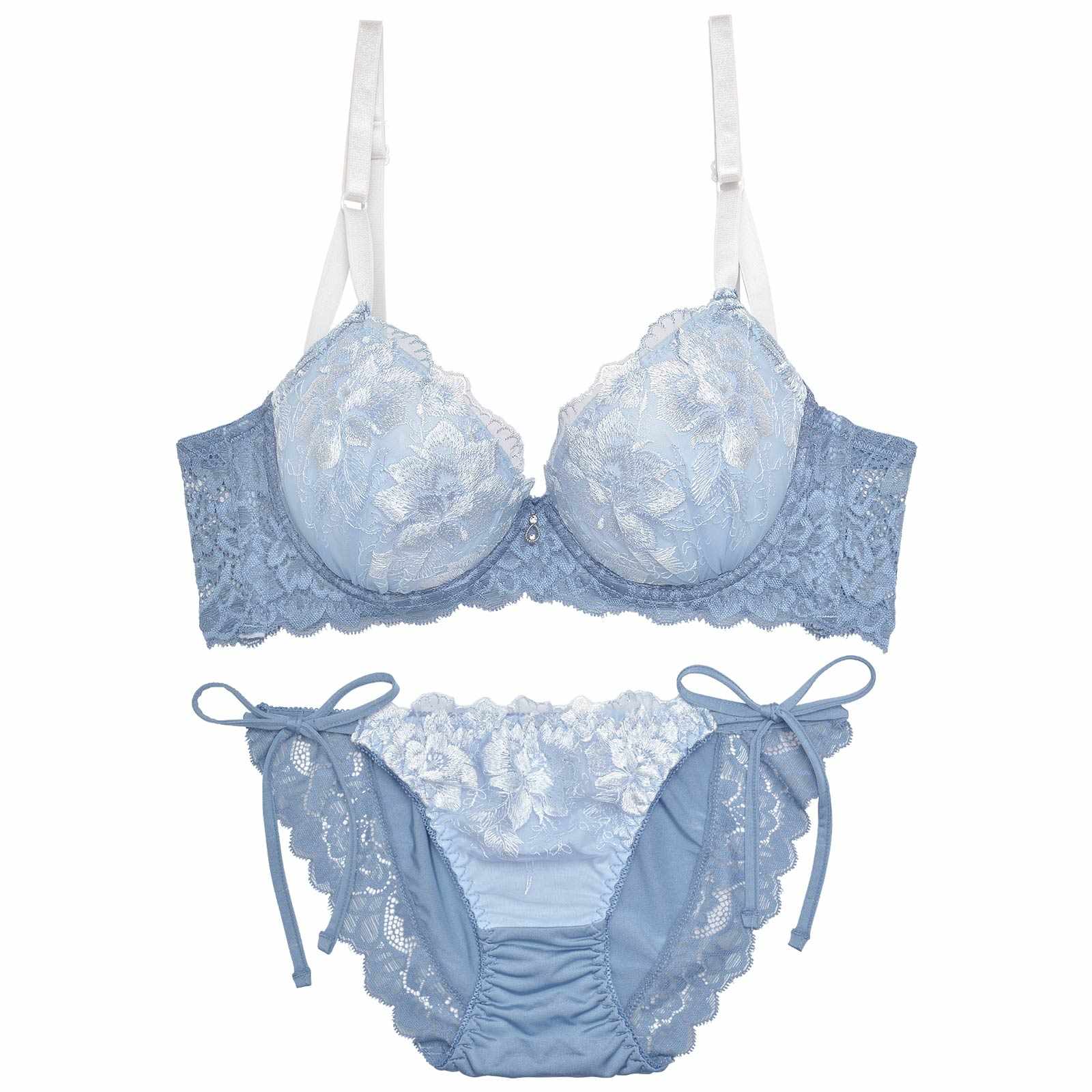 【三上悠亜着用】ダスティクイーンローズ育乳脇高ブラジャー&サイド紐フルバックショーツ