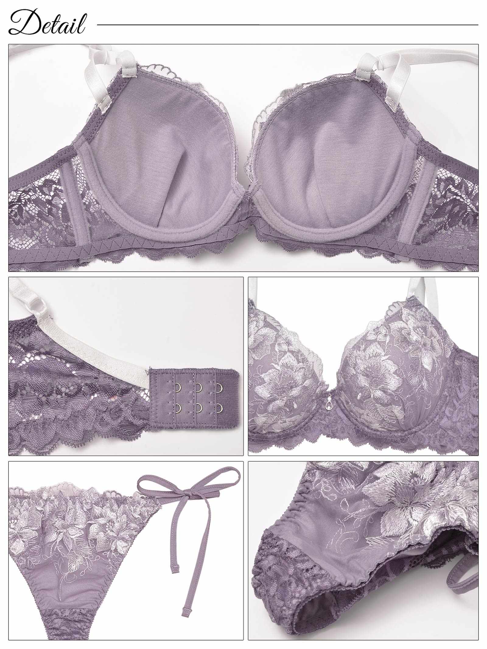 【三上悠亜着用】ダスティクイーンローズ育乳脇高ブラジャー&サイド紐Tバックショーツ