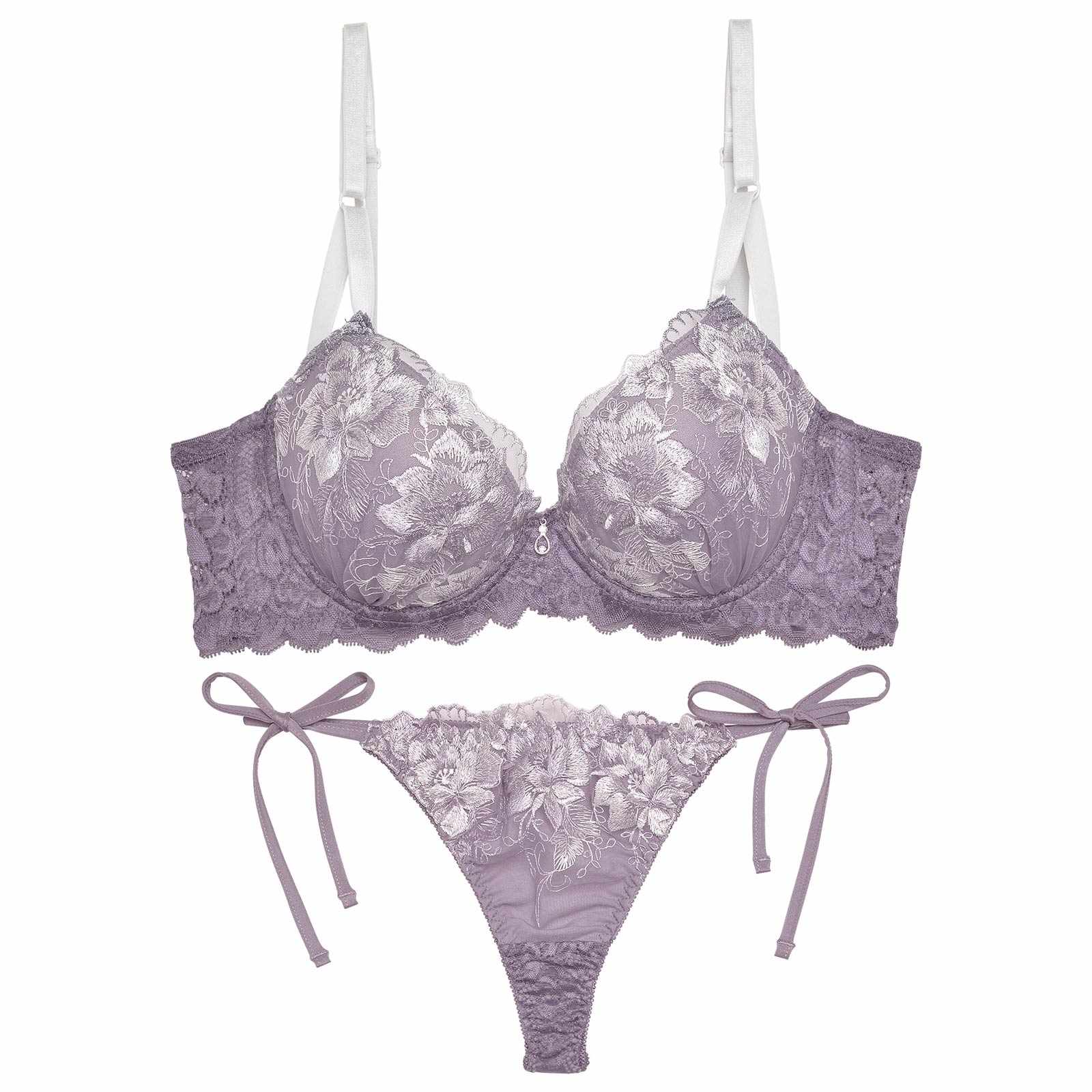 【三上悠亜着用】ダスティクイーンローズ育乳脇高ブラジャー&サイド紐Tバックショーツ