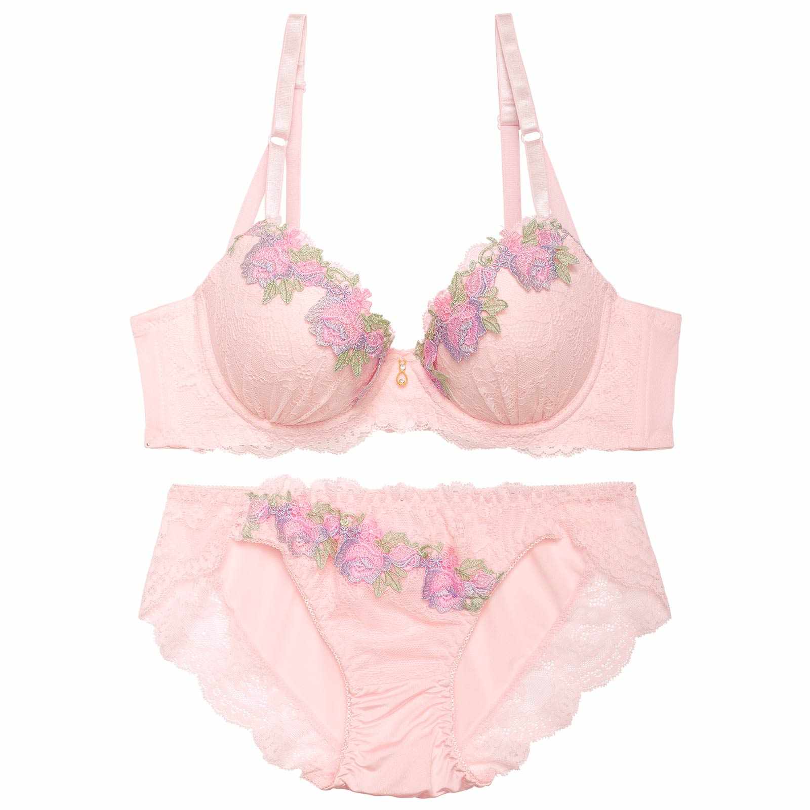 スイートフローラルガーデン育乳脇高ブラジャー&フルバックショーツ