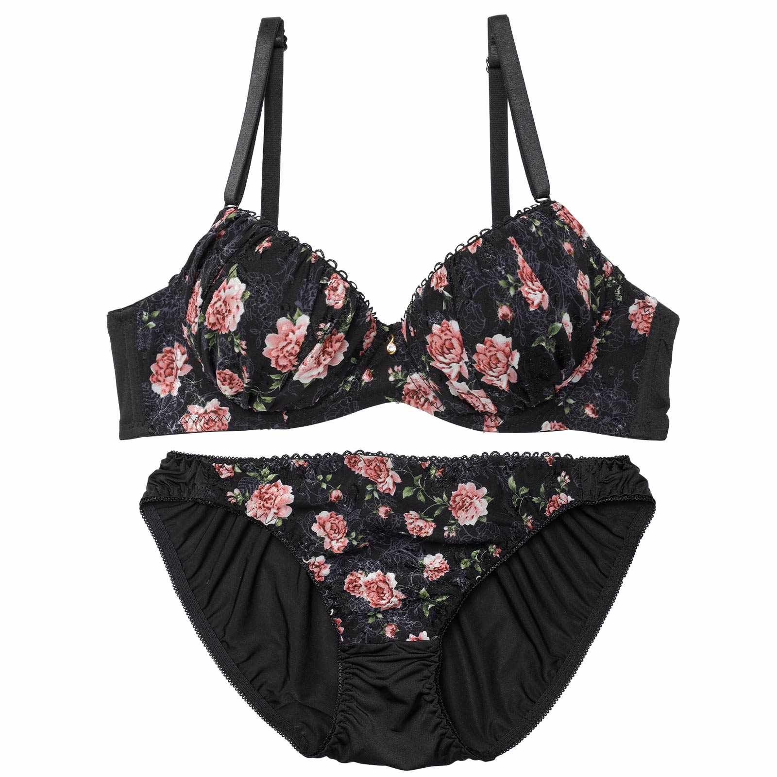 アンティークローズブラジャー&フルバックショーツ