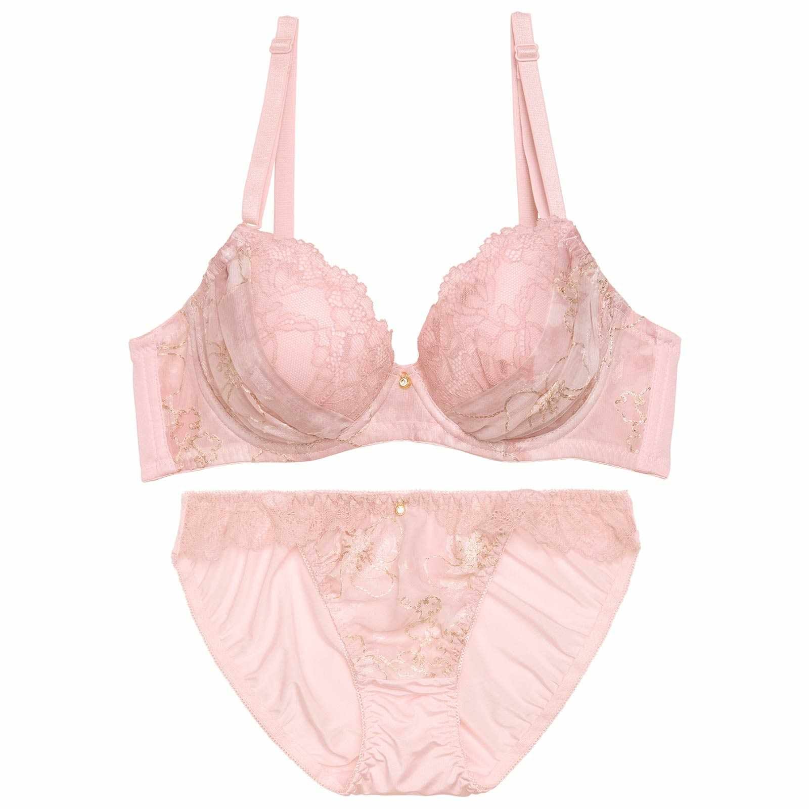 ブリリアントギャザーチュールブラジャー&フルバックショーツ