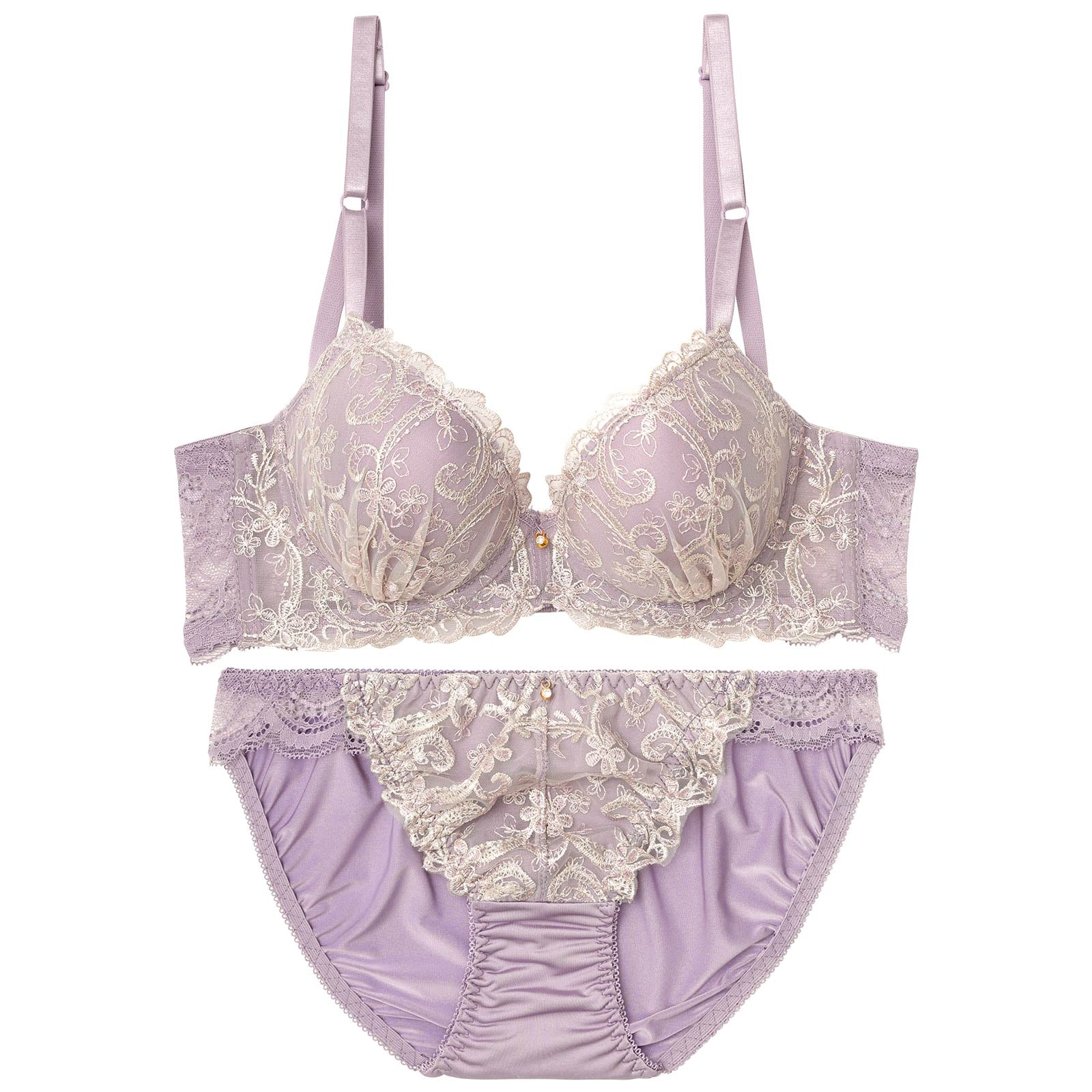 シャーロットフルール育乳脇高ブラジャー&フルバックショーツ