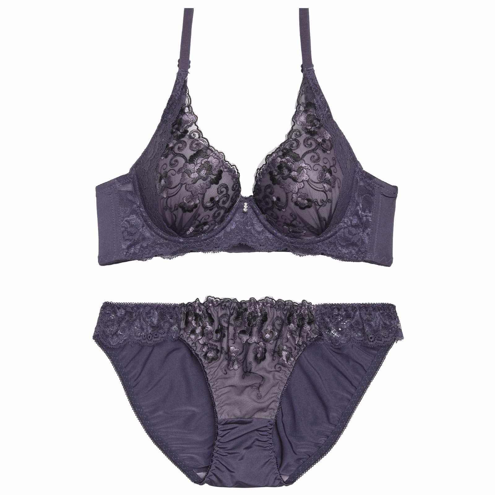 シックレディブルーム育乳脇高ブラジャー&フルバックショーツ - 【公式】247Lingerie