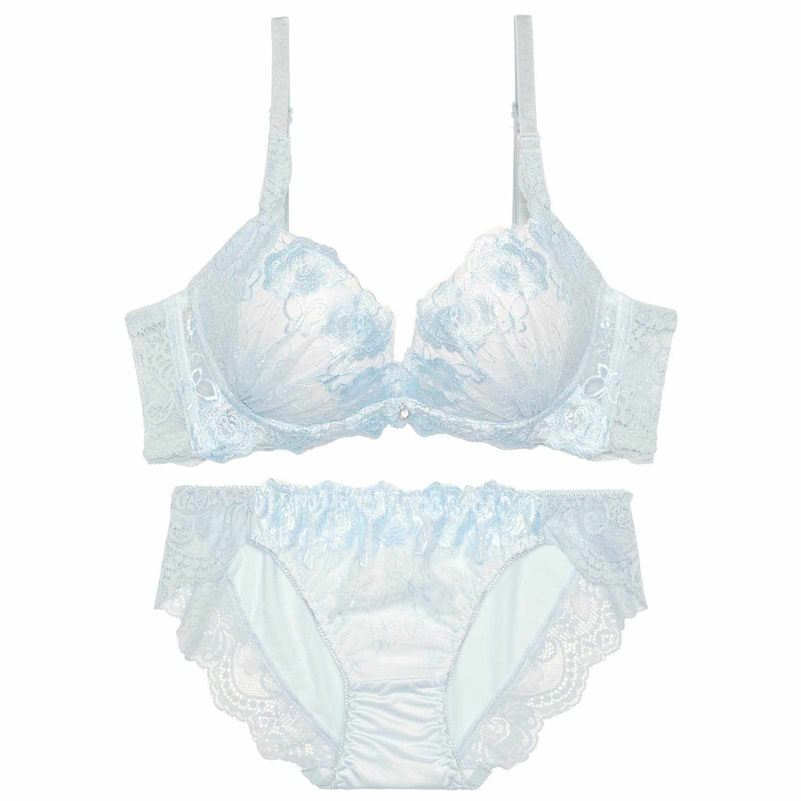 プリティーロゼッタバタフライ育乳脇高ブラジャー&フルバックショーツ