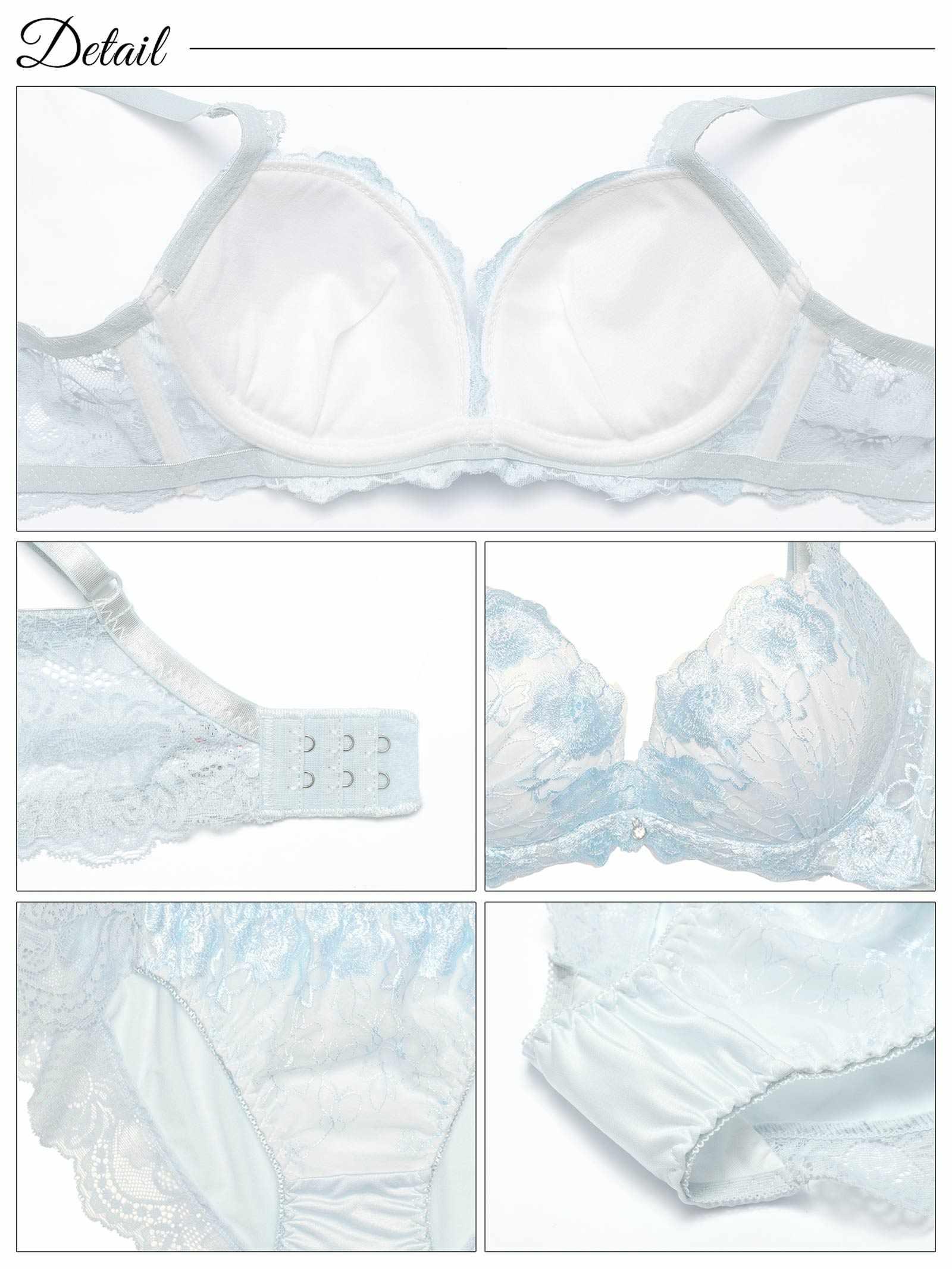 プリティーロゼッタバタフライ育乳脇高ブラジャー&フルバックショーツ - 【公式】247Lingerie