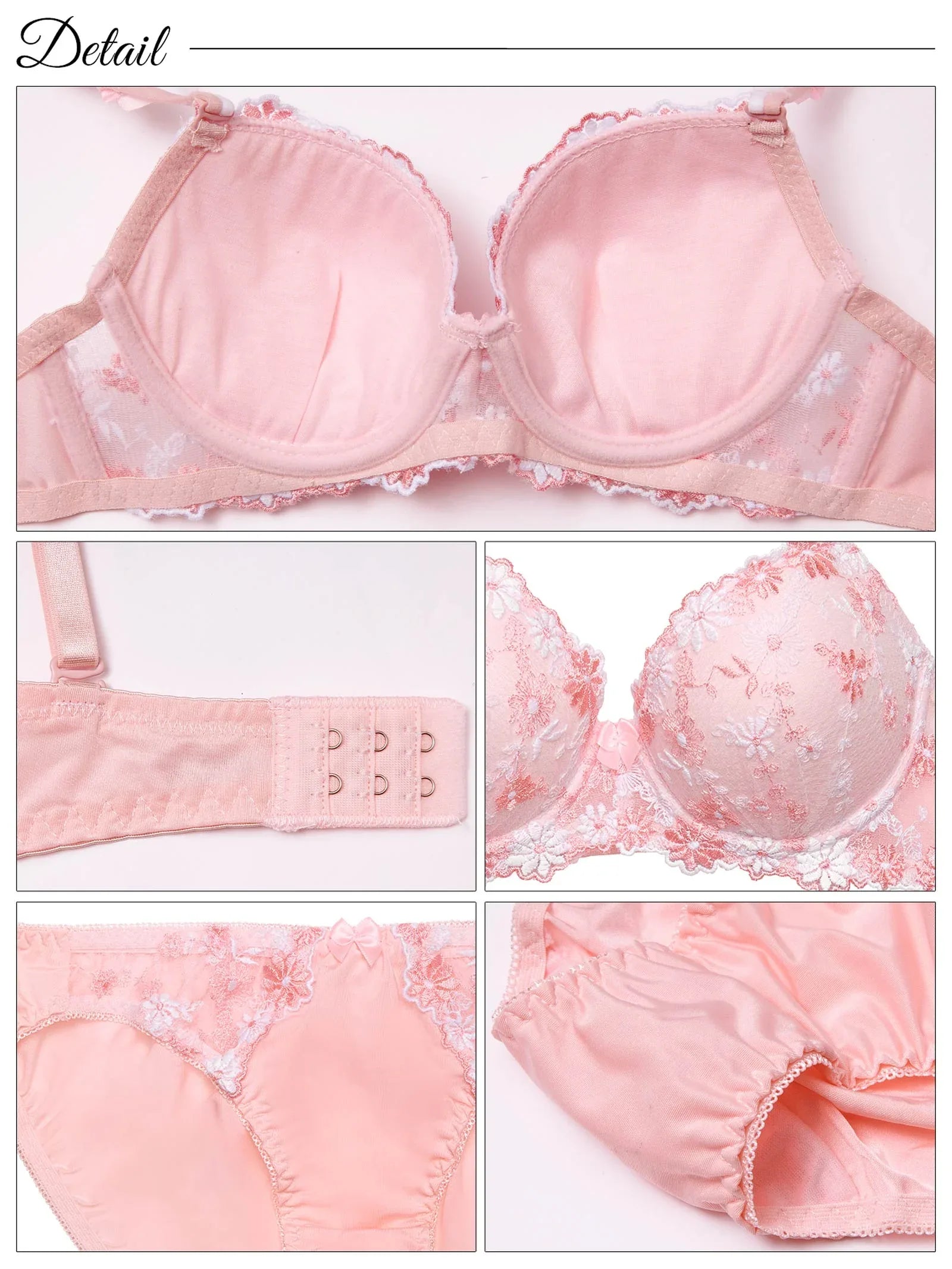 パステルフェミニンマーガレットブラジャー&フルバックショーツ - 【公式】247Lingerie