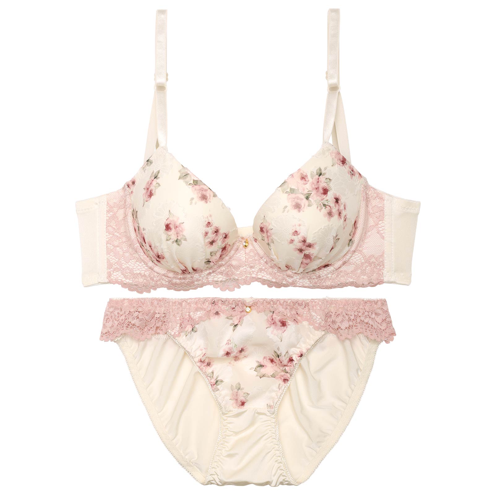 レトロガーリーロゼッタ育乳脇高ブラジャー&フルバックショーツ