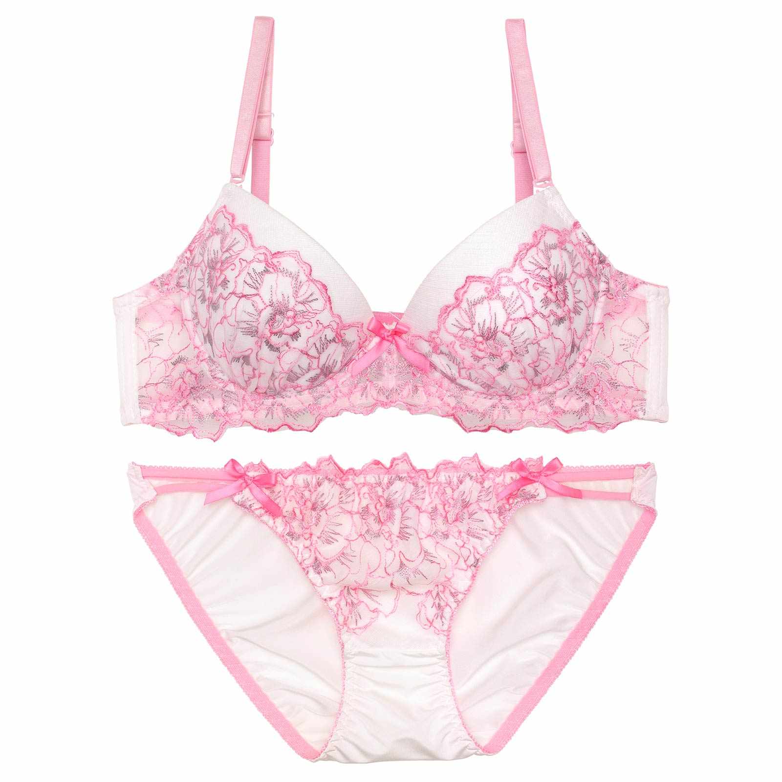 フェアリーライトフラワーブラジャー&フルバックショーツ