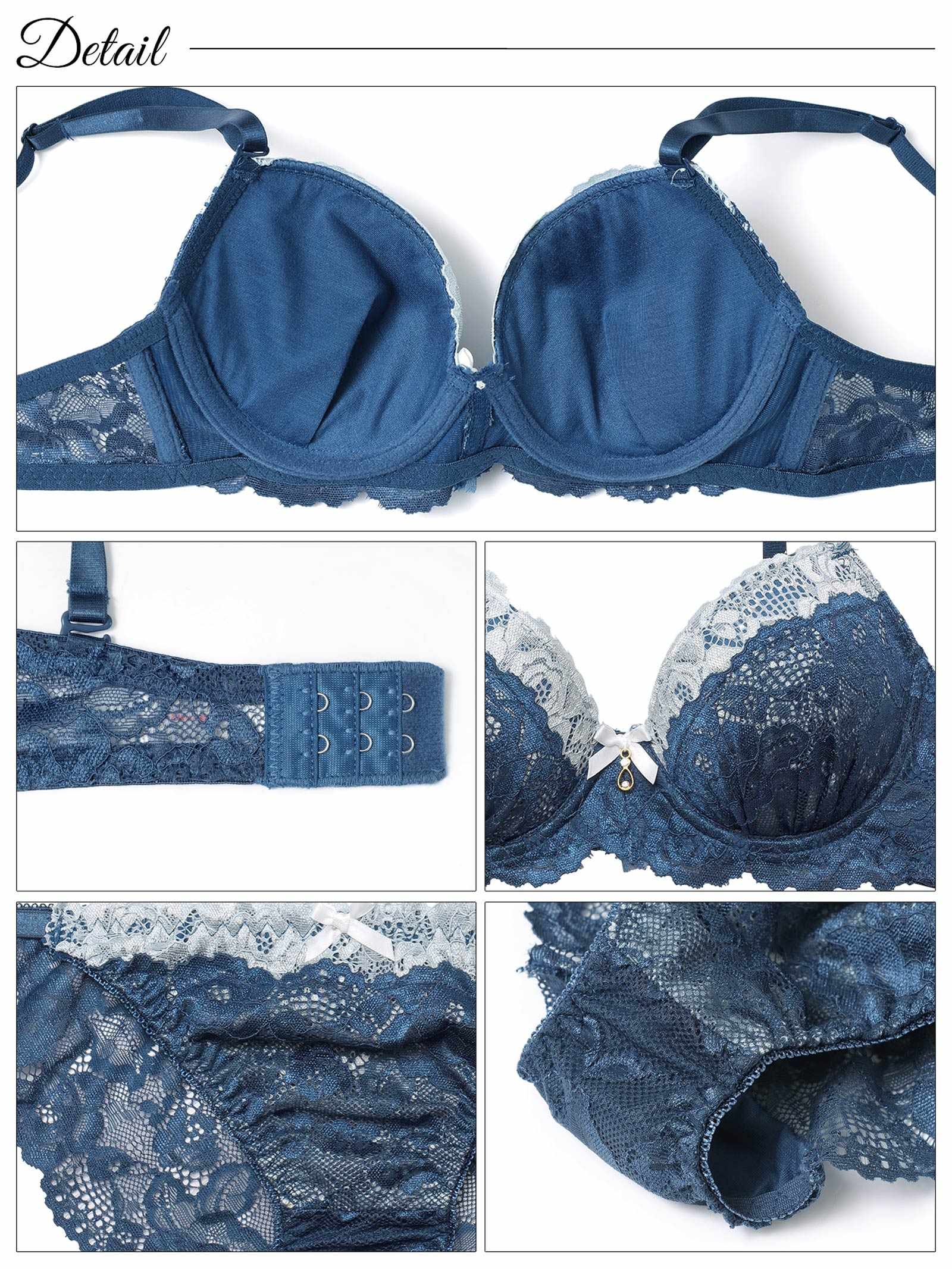 2/19新作!クラシックディープレーシィブラジャー&バック透けフルバックショーツ