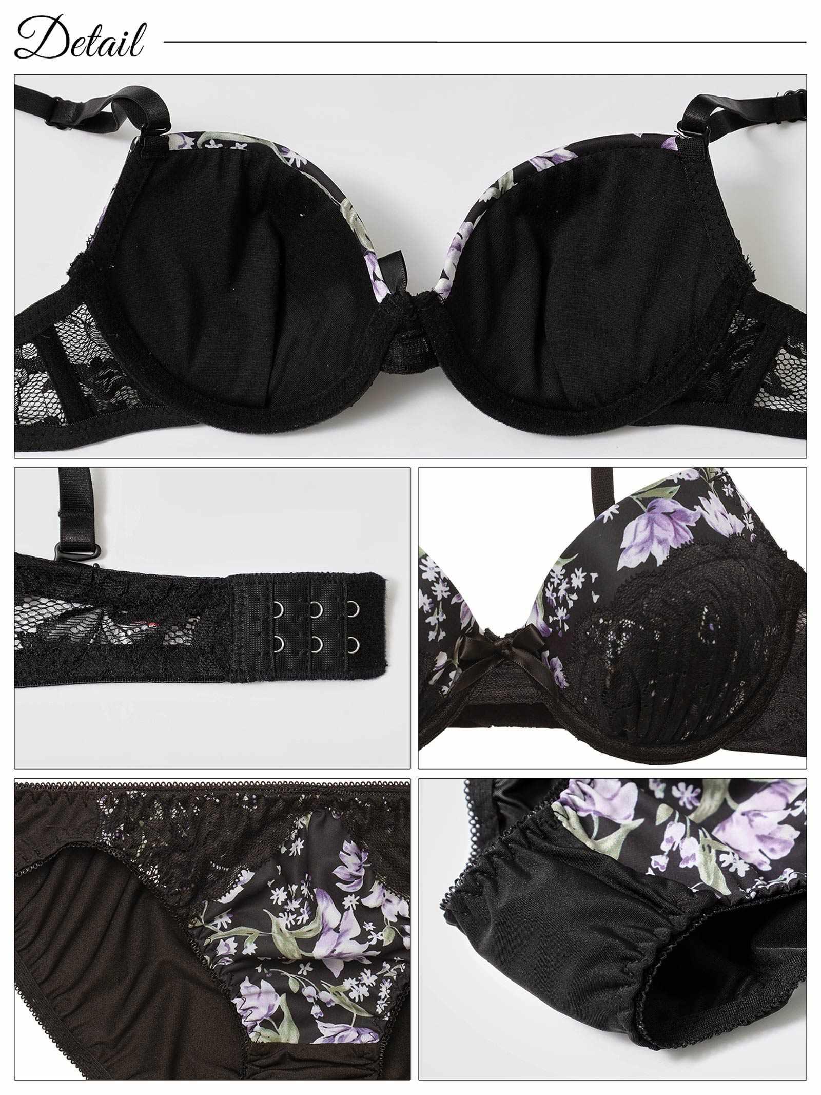 グレースフラワーブーケブラジャー&フルバックショーツ - 【公式】247Lingerie