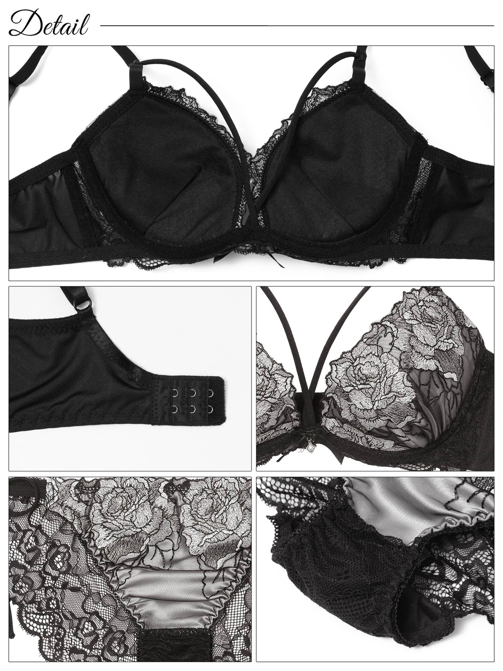 【三上悠亜着用】クラシックモダンローズコード育乳脇高ブラジャー&サイド紐バック透けフルバックショーツ - 【公式】247Lingerie