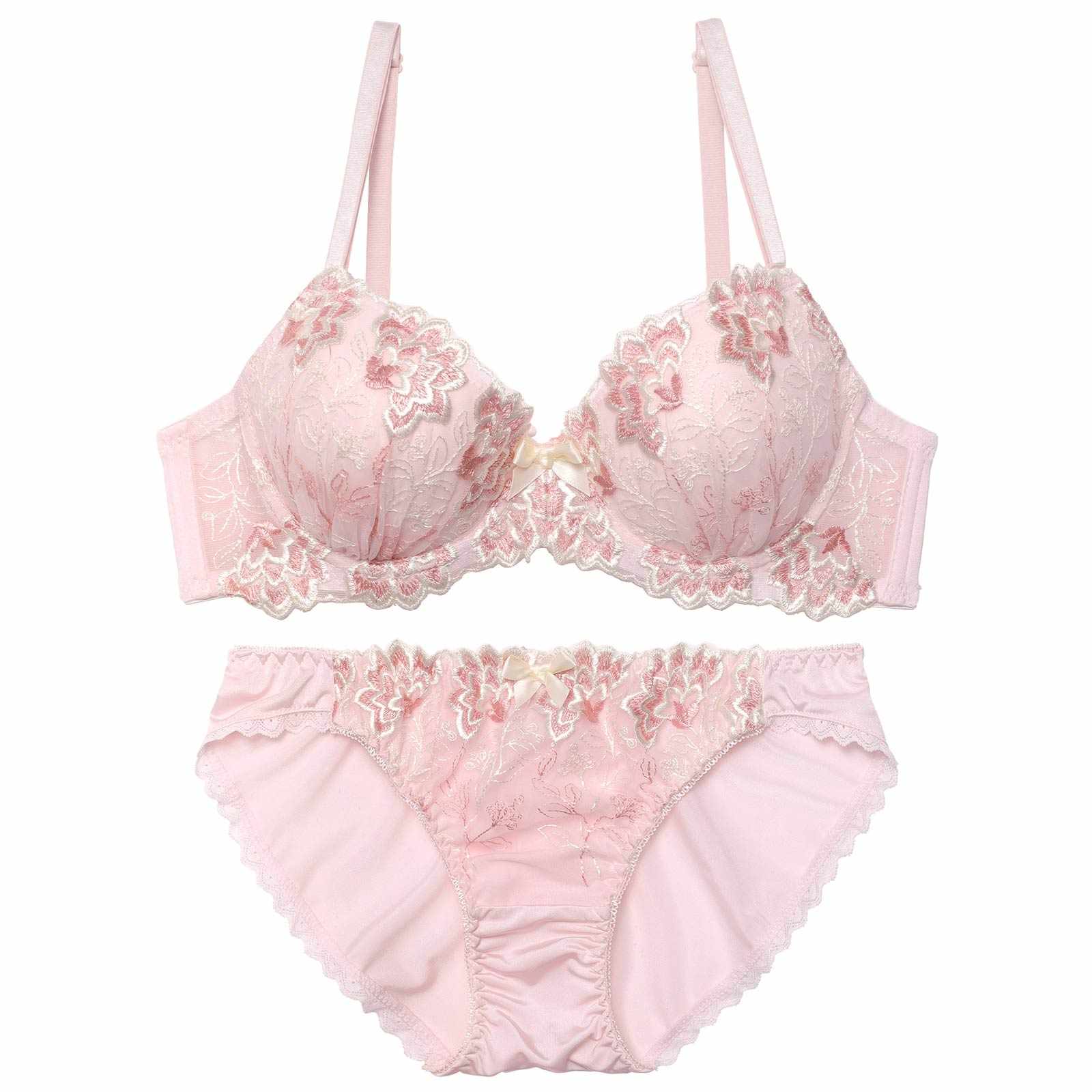 ドレッシーミルキーフルーロンブラジャー&フルバックショーツ