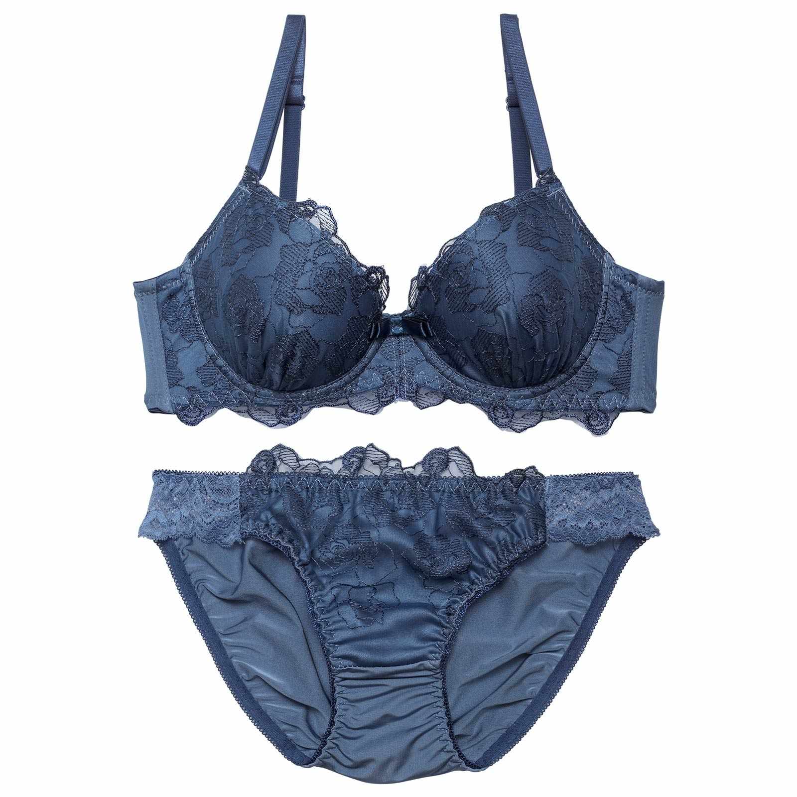 ディープミスティックローズブラジャー&フルバックショーツ