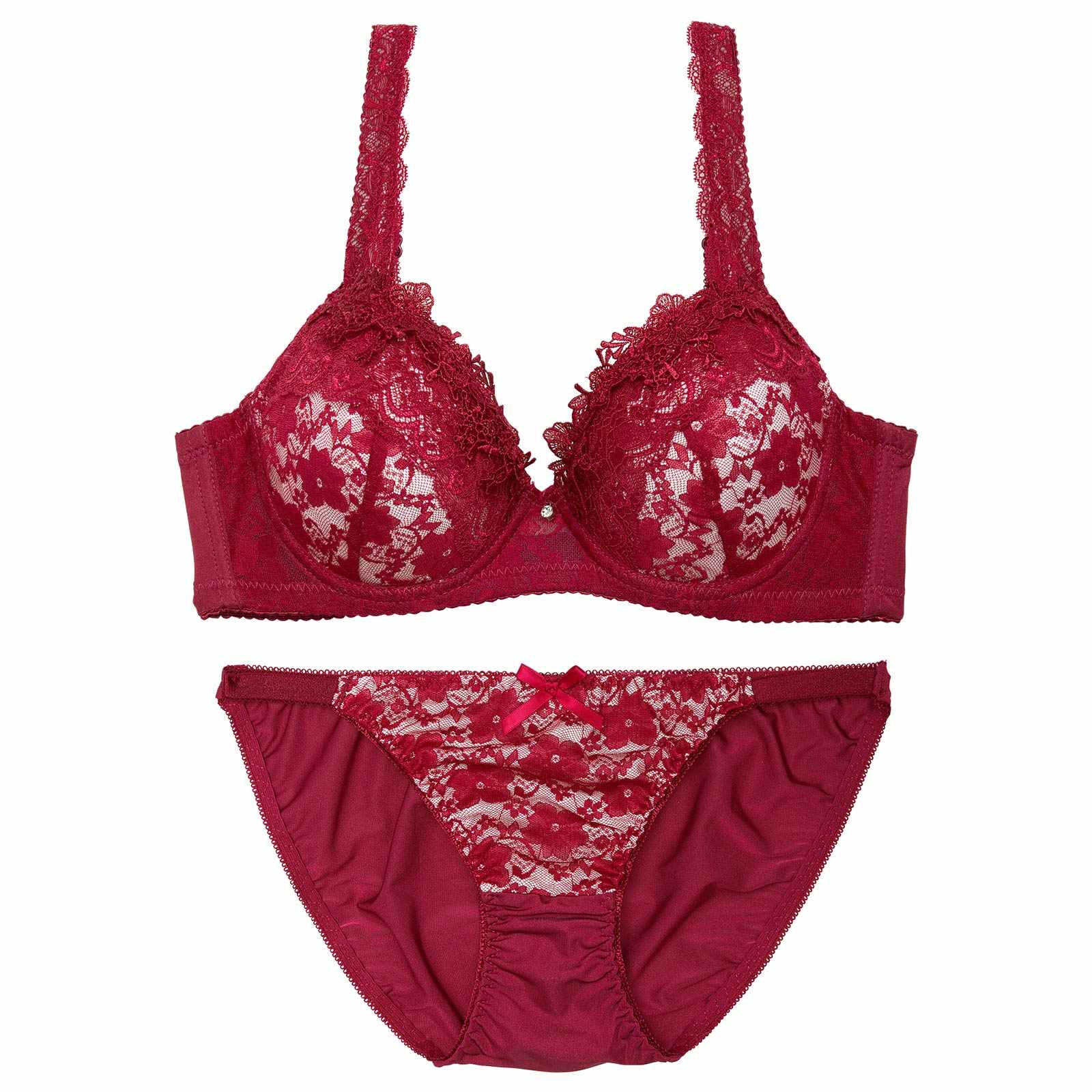 エレガントケミカルレーシィ育乳脇高ブラジャー&フルバックショーツ