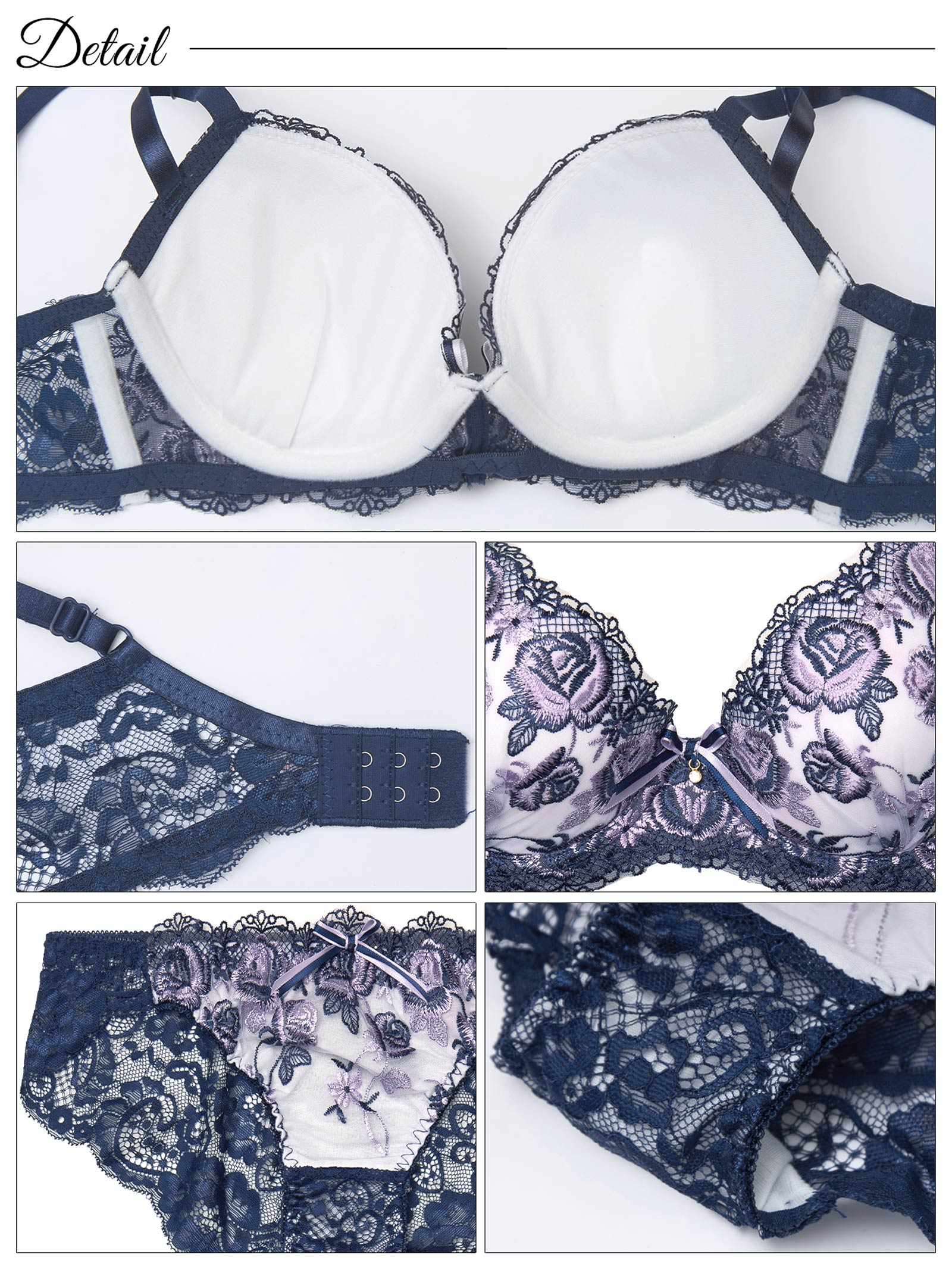 4/7新作!【かとゆり着用】グロリアスローズガーデン育乳脇高ブラジャー&バック透けフルバックショーツ