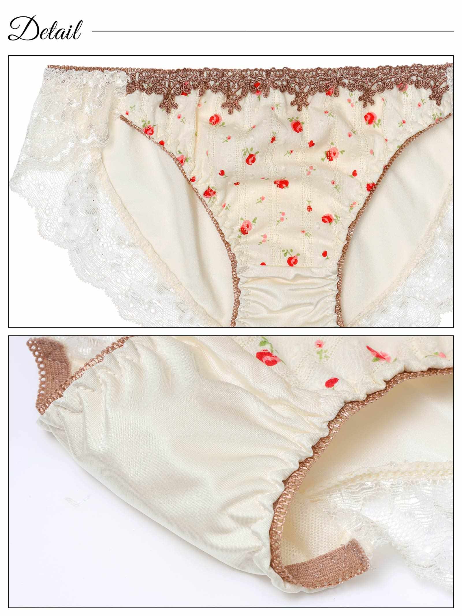 3/24新作!ガーリープチローズ育乳脇高ブラジャー&フルバックショーツ