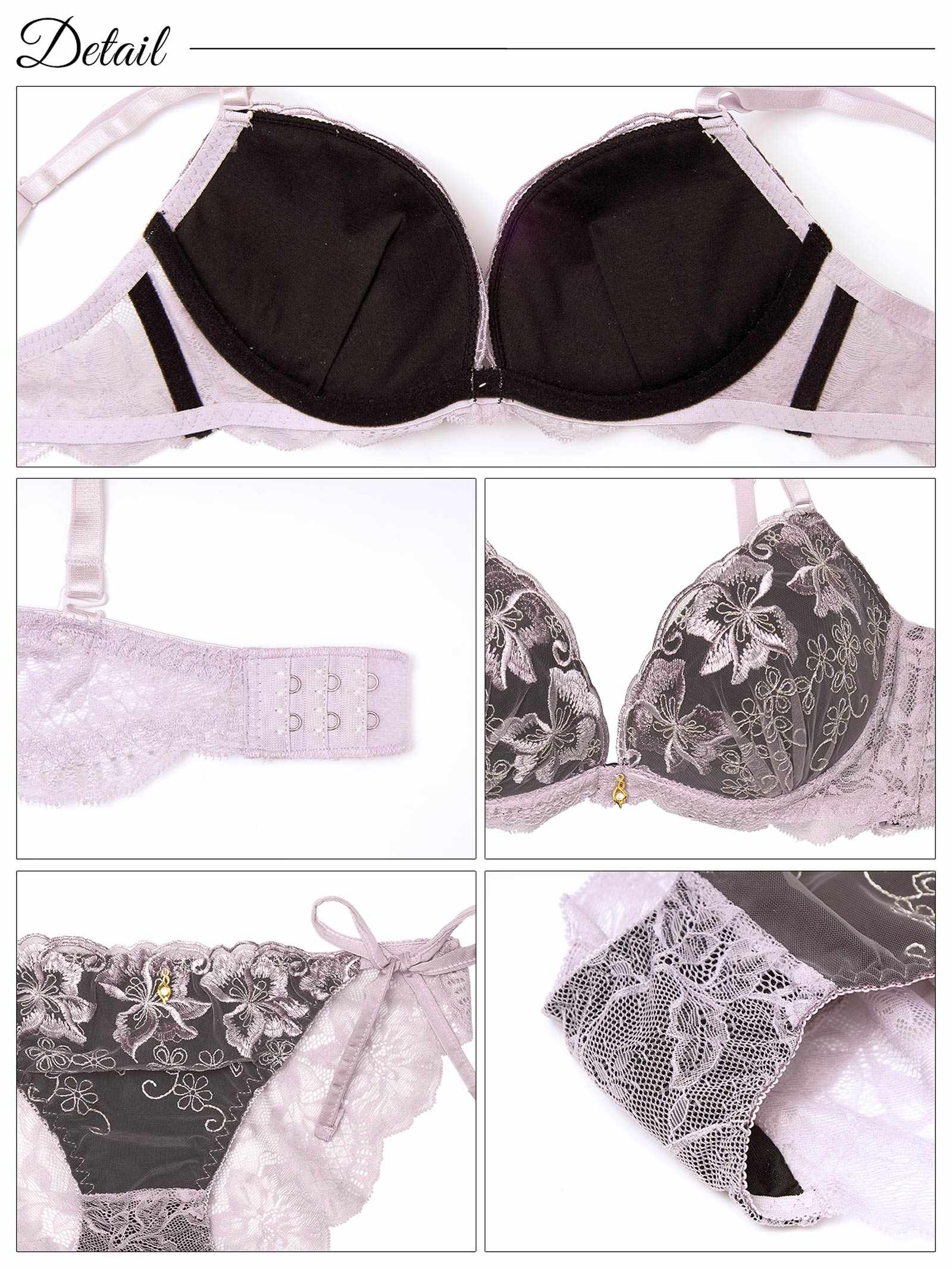 4/18新作!【かとゆり着用】エレガントフェアリーブルームブラジャー&サイド紐バック透けフルバックショーツ