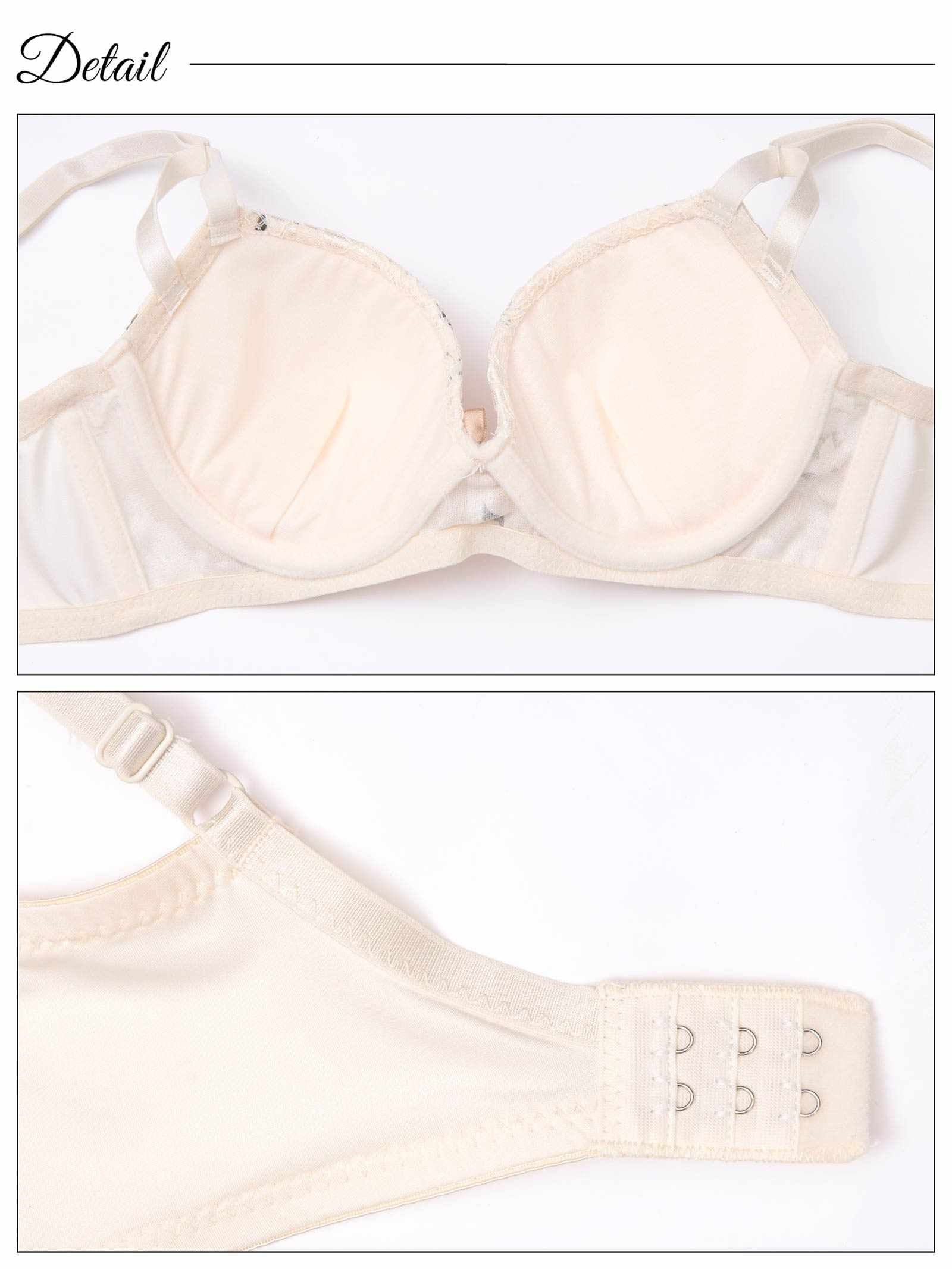 4/25新作!ナチュラルキュートブルーム育乳脇高ブラジャー&フルバックショーツ