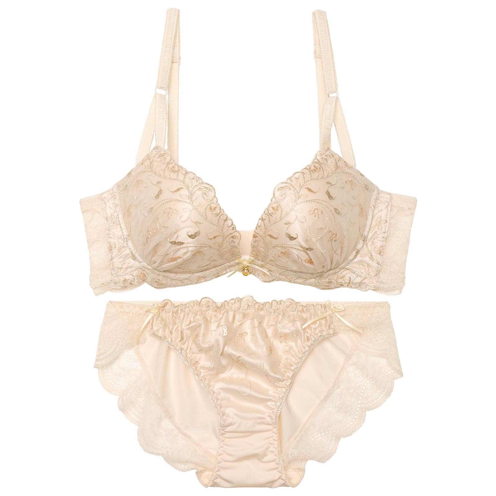 ダスティエレガントアイビー育乳脇高ブラジャー&フルバックショーツ