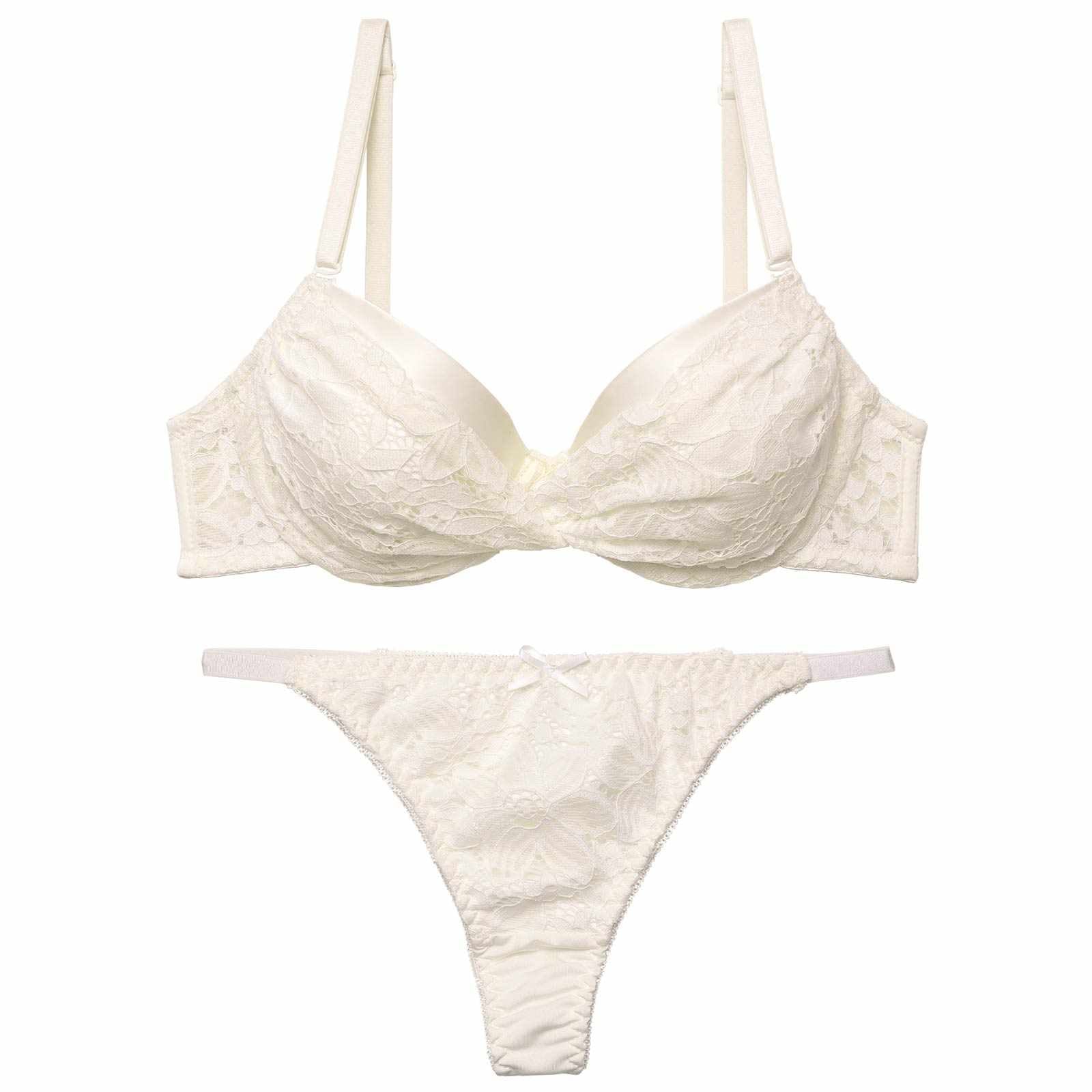 ツイストレーシィフローラルブラジャー&Tバックショーツ