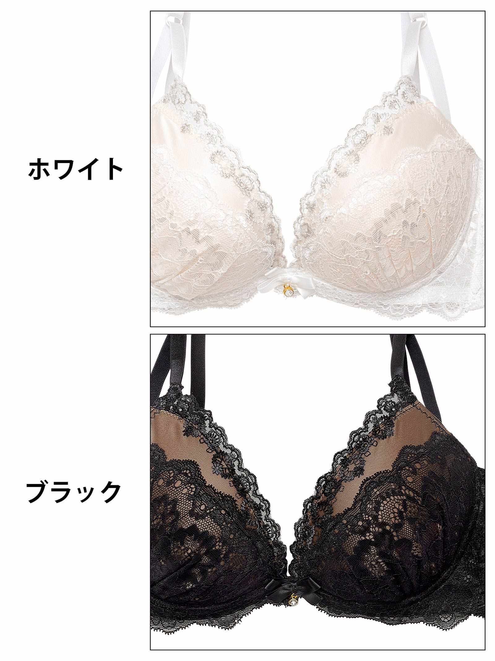 4/30新作!【EFサイズ】エレガンスシアーレース育乳脇高ブラジャー&バック透けTバックショーツ