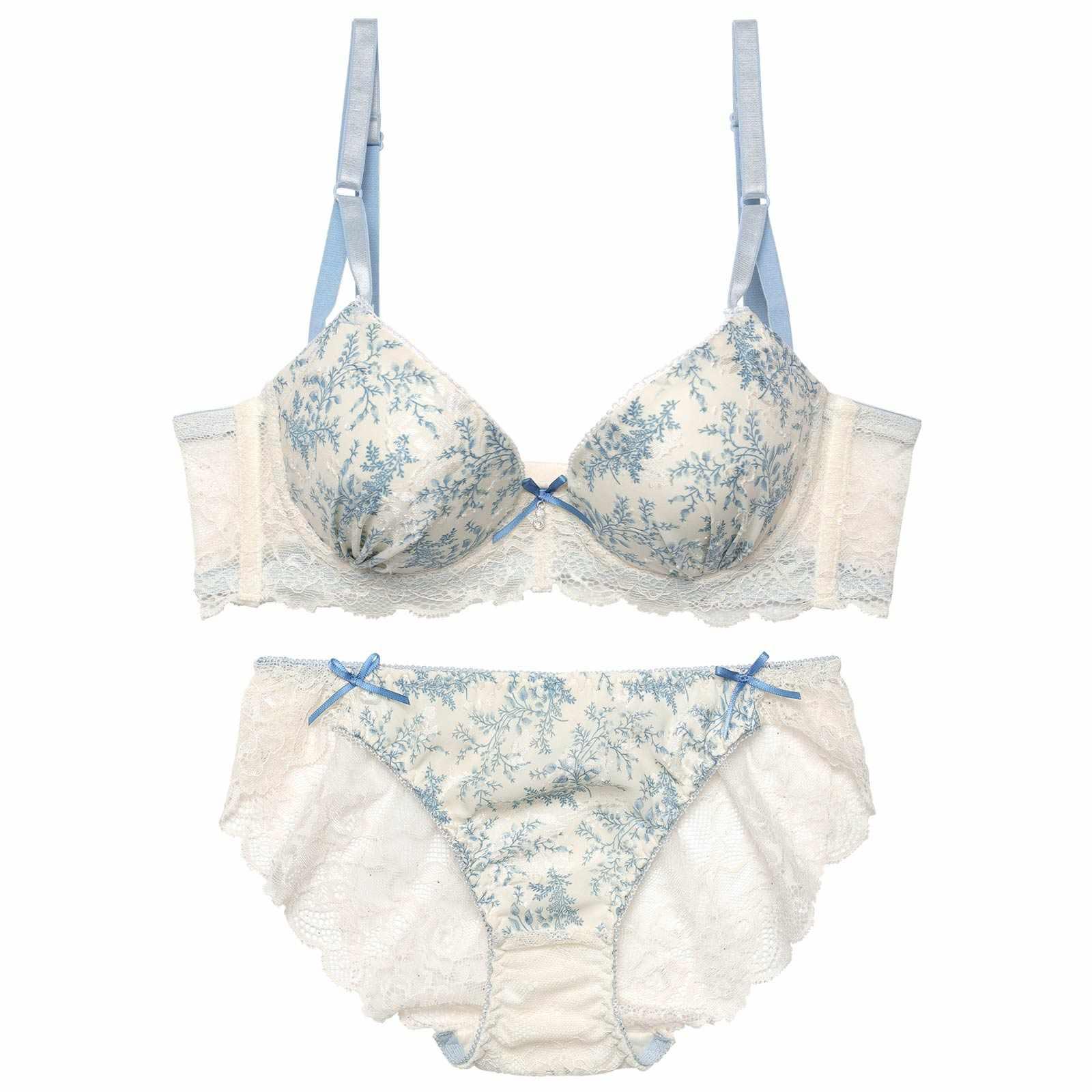 アンティークレーシィアイビー育乳脇高ブラジャー&バック透けフルバックショーツ - 【公式】247Lingerie