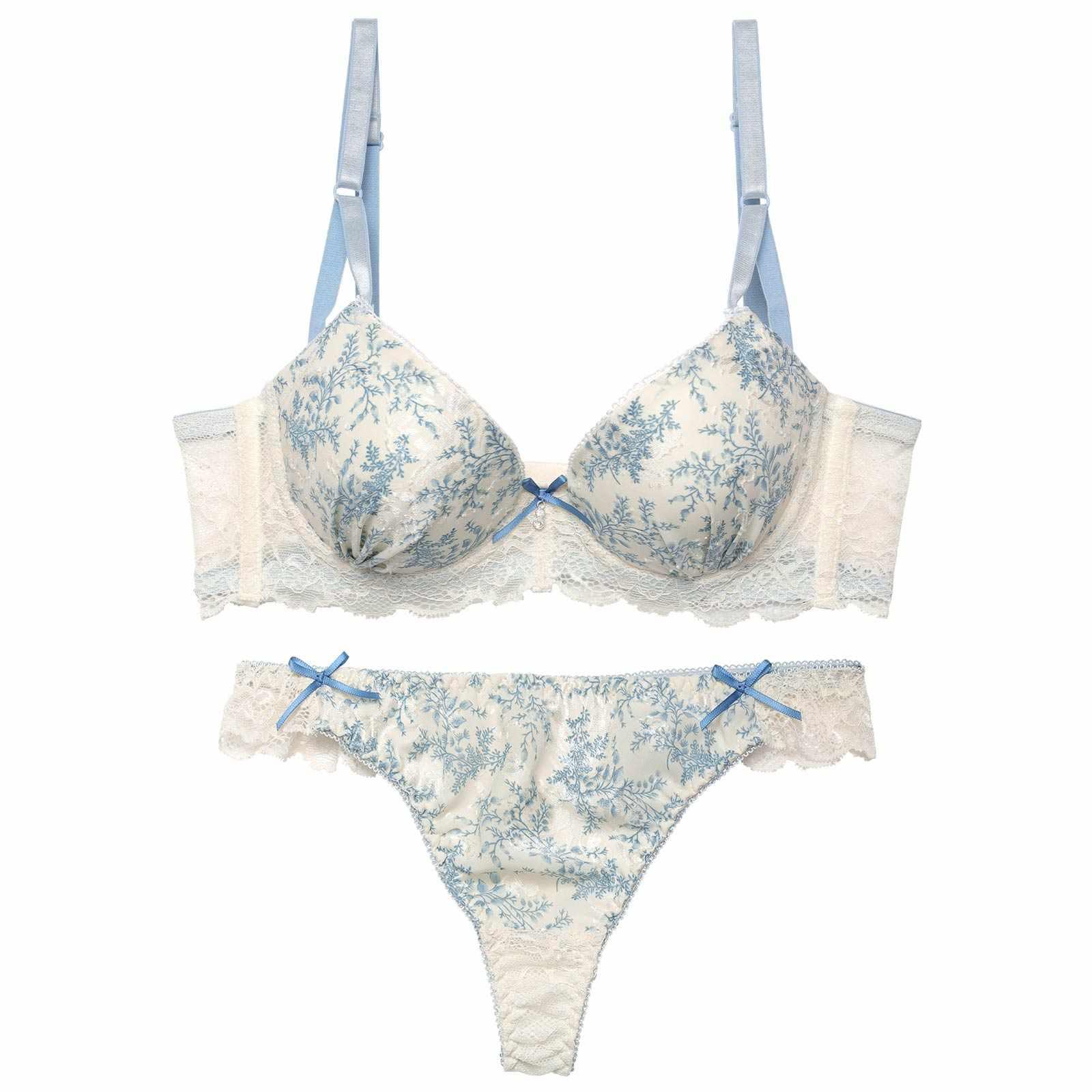 アンティークレーシィアイビー育乳脇高ブラジャー&バック透けTバックショーツ - 【公式】247Lingerie