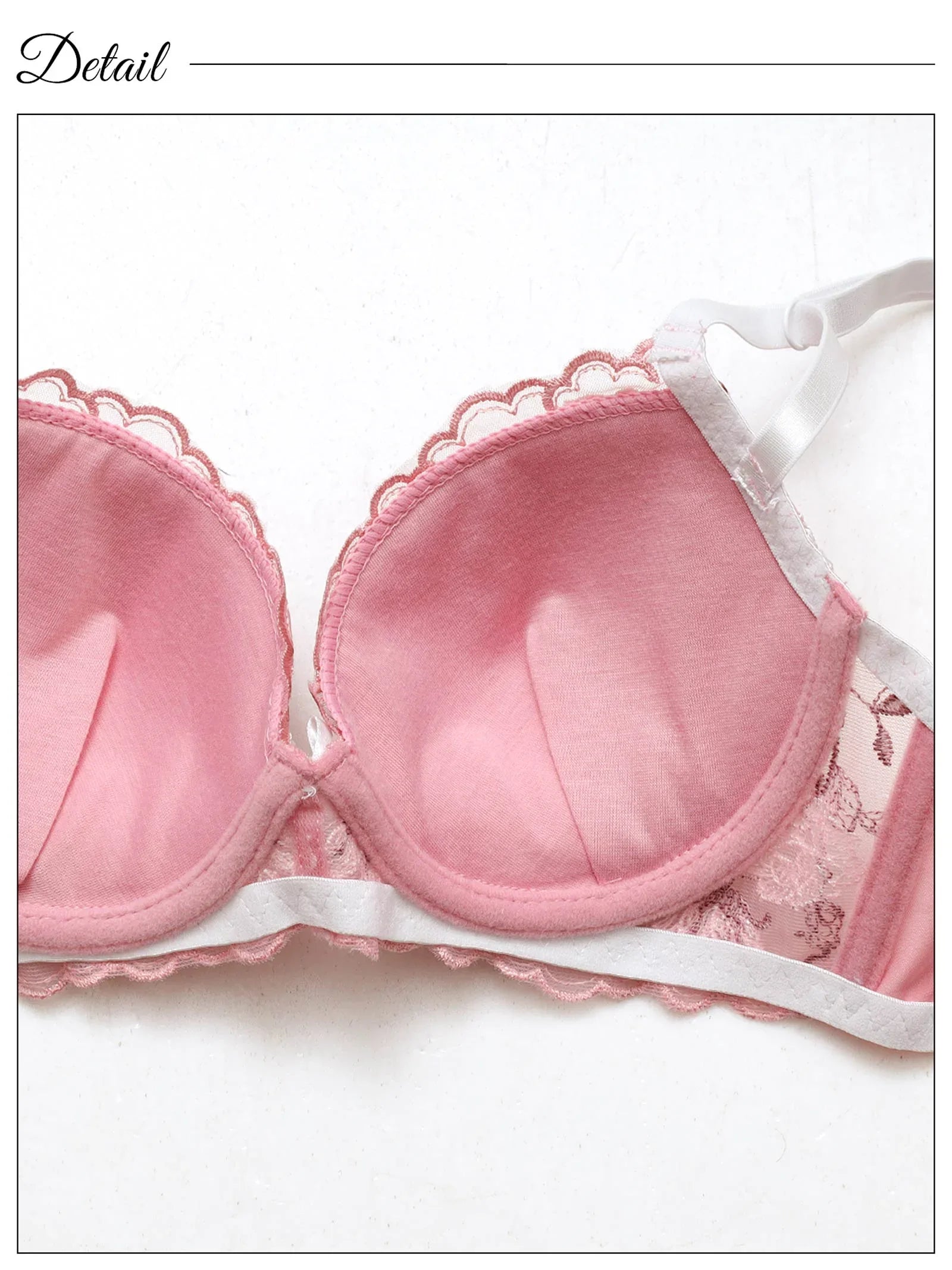 【EFサイズ】ドルチェローズエンブロイダリー育乳脇高ブラジャー&Tバックショーツ - 【公式】247Lingerie
