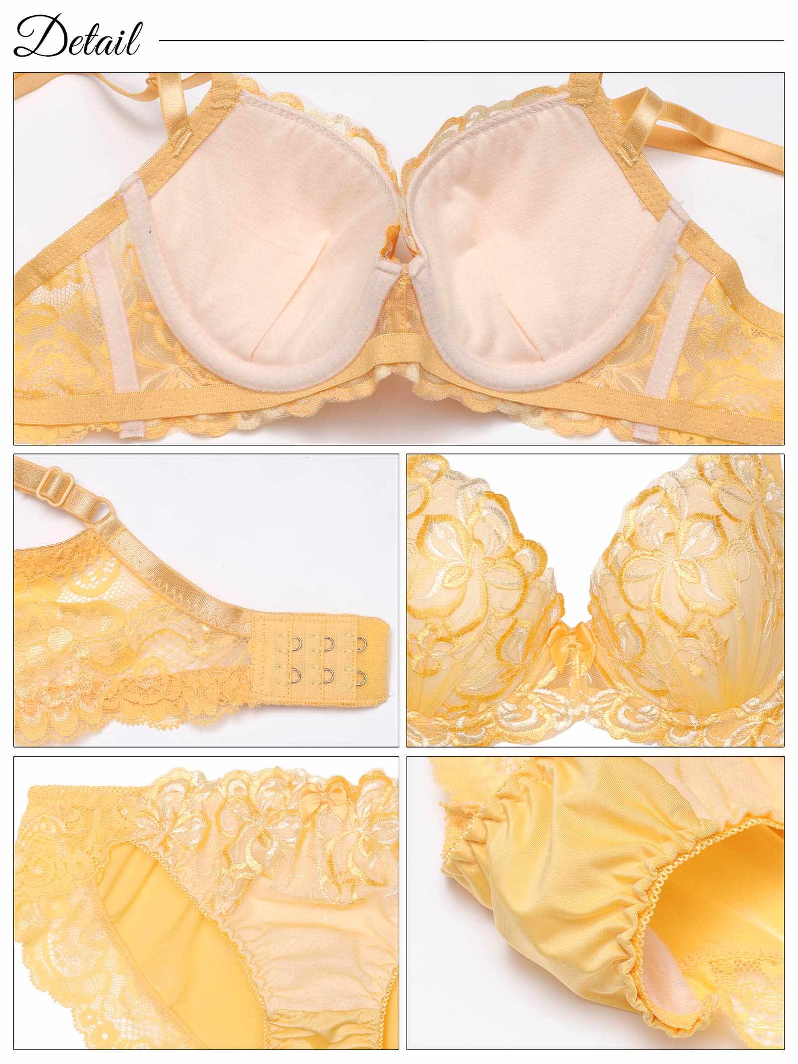 5/30新作!ブリリアントフェアリーフラワー育乳脇高ブラジャー&フルバックショーツ