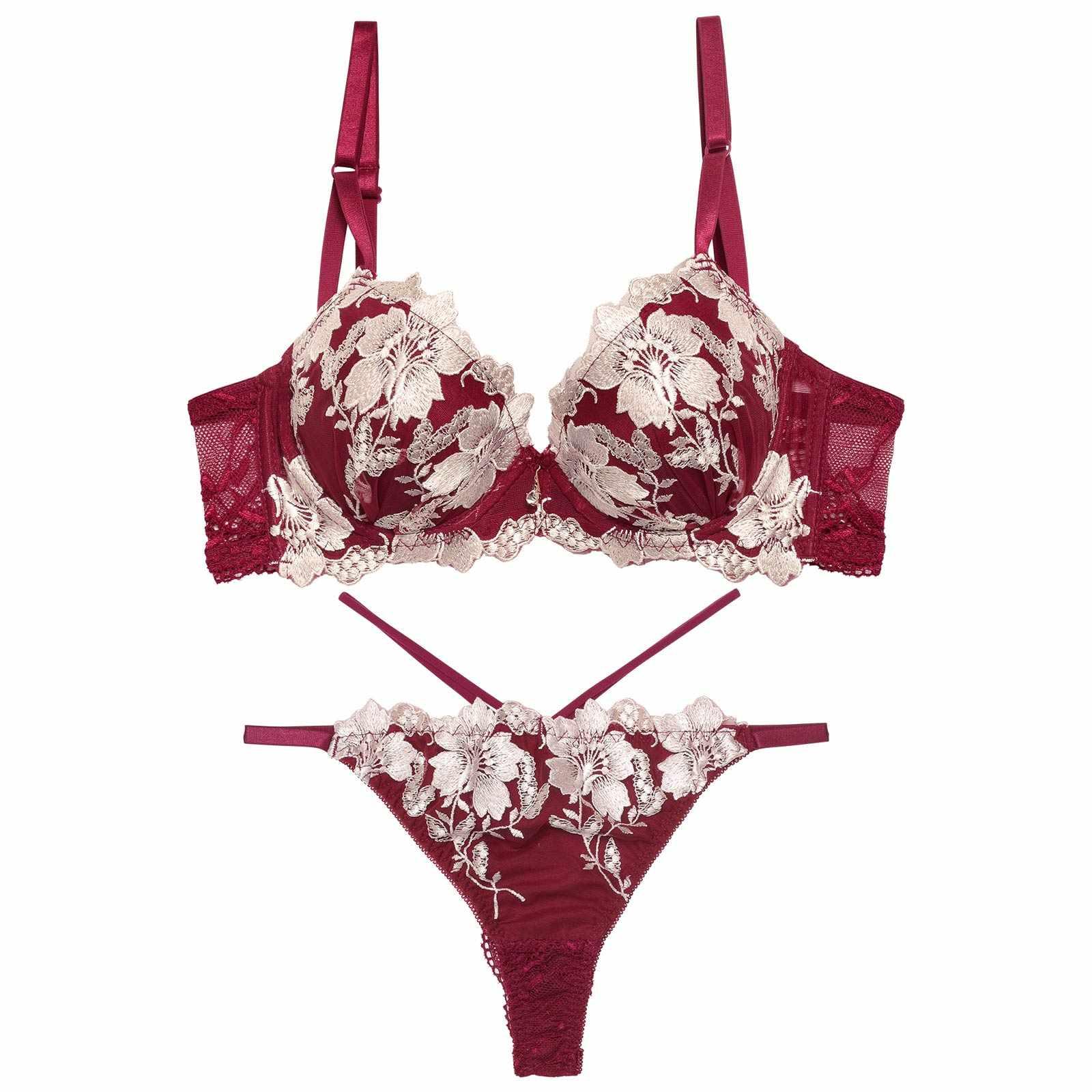 グラジオラスflowerレース育乳脇高ブラジャー&バック透けTバックショーツ - 【公式】247Lingerie