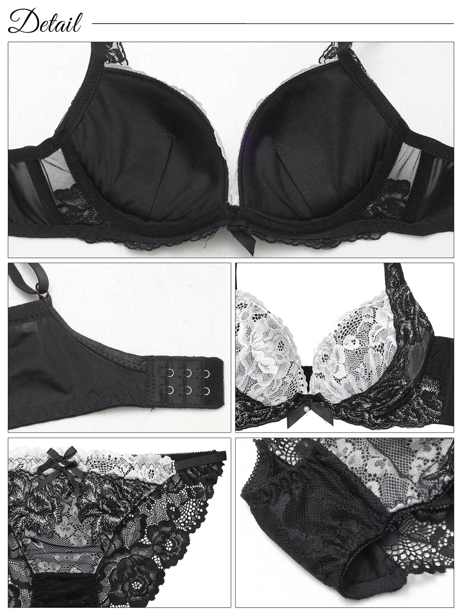 6/9新作!【三上悠亜着用】エレガントドールレース育乳脇高ブラジャー&バック透けフルバックショーツ