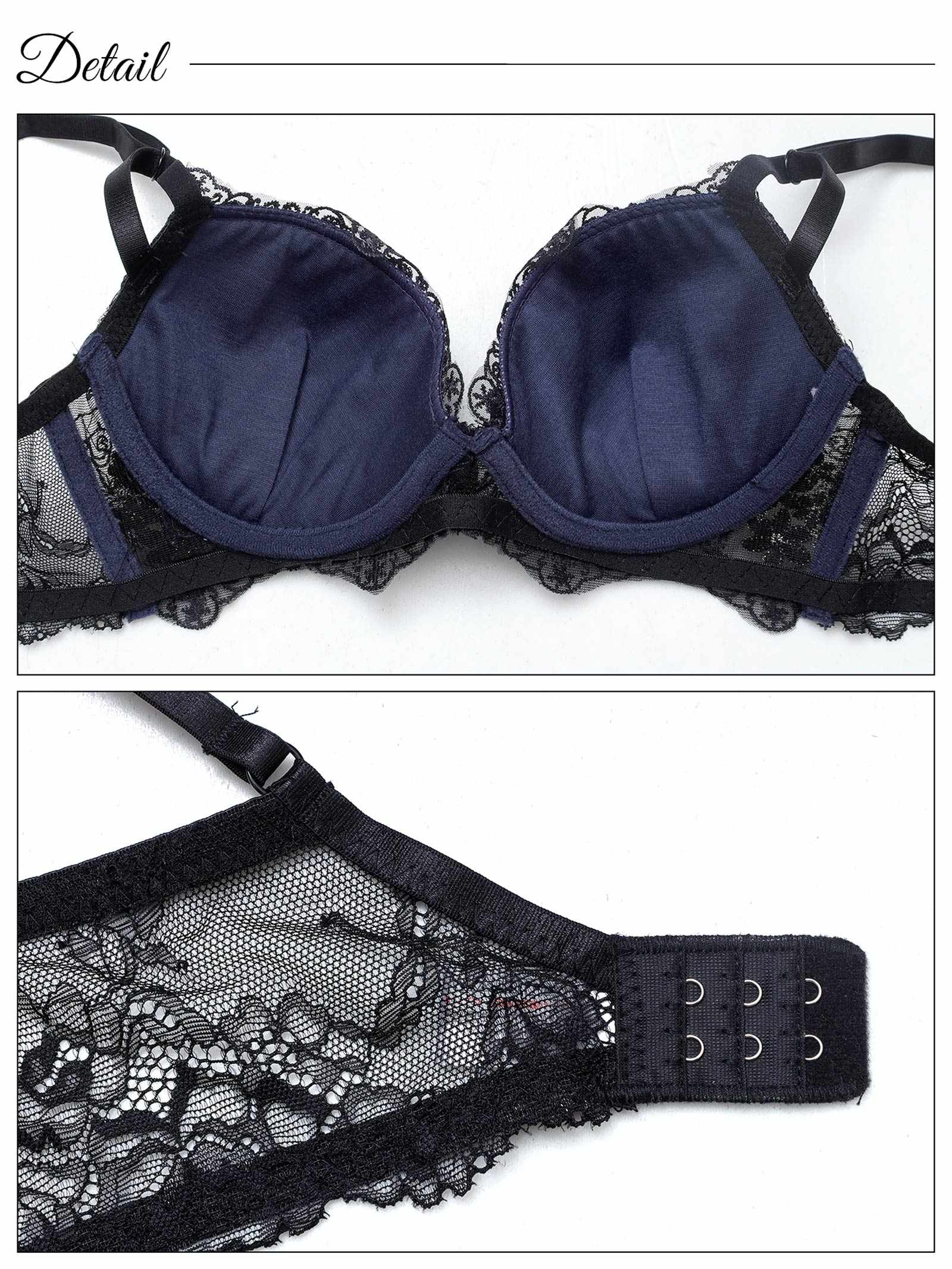 6/23新作!ダマスクリボンフルーレット育乳脇高ブラジャー&フルバックショーツ