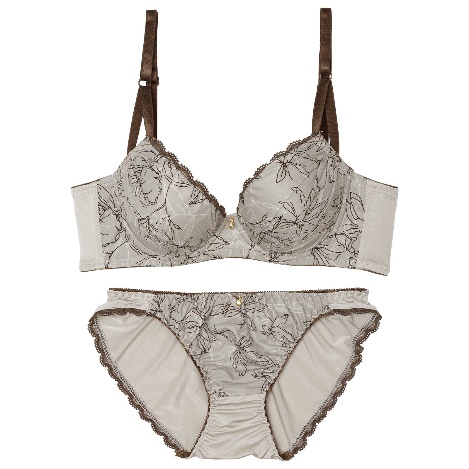 モードボタニカル育乳脇高ブラジャー&フルバックショーツ