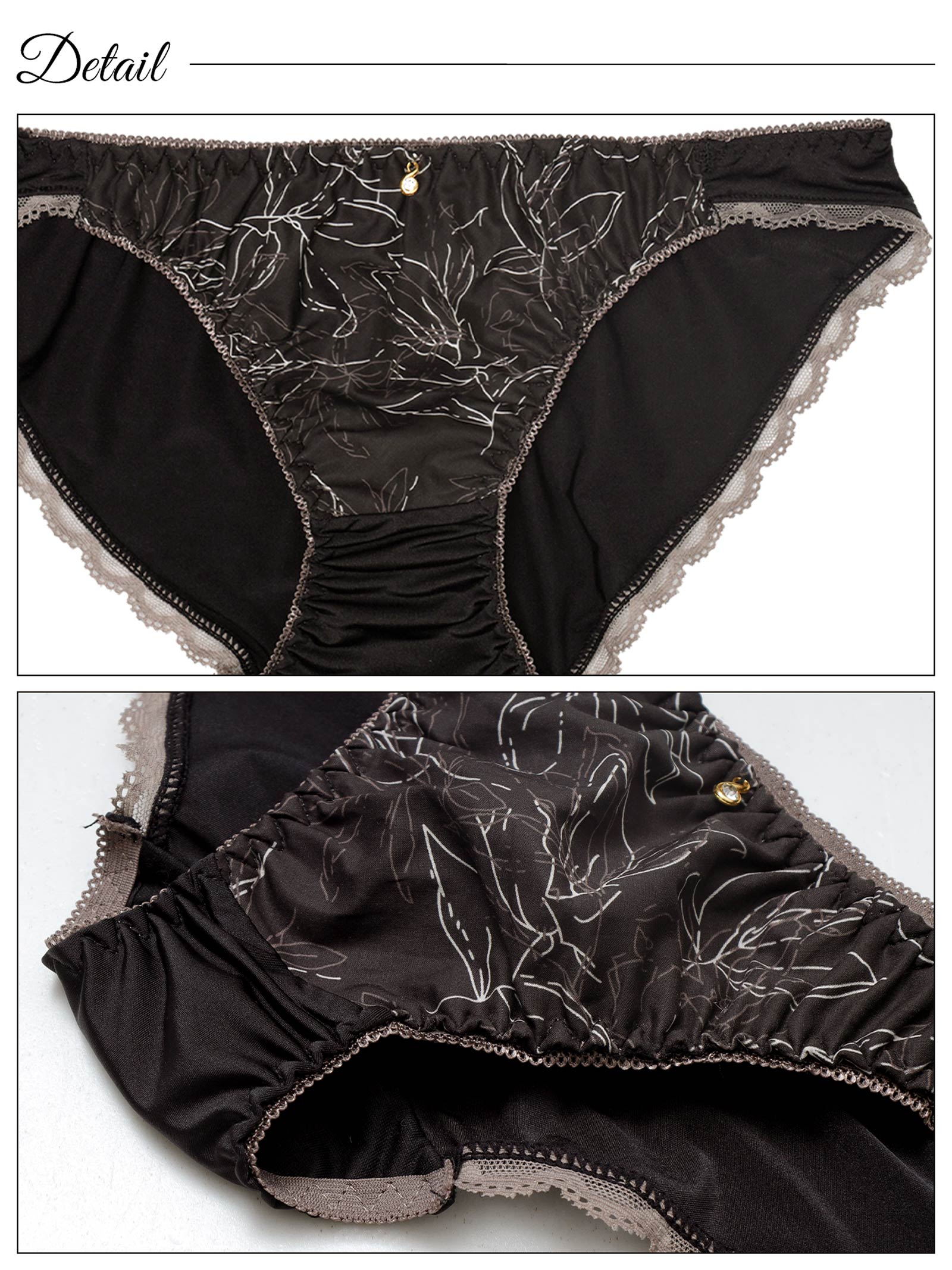 6/18新作!モードボタニカル育乳脇高ブラジャー&フルバックショーツ