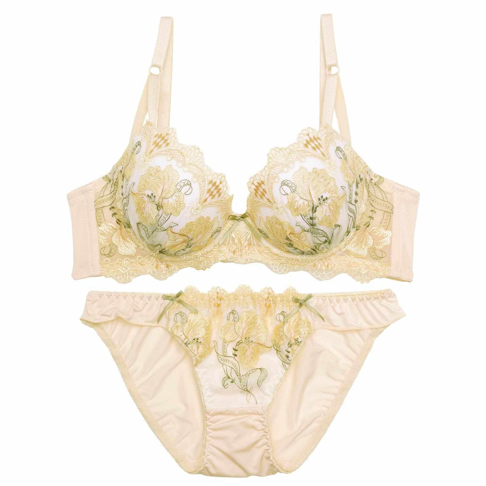 フェミニンフルブルーム育乳脇高ブラジャー&フルバックショーツ