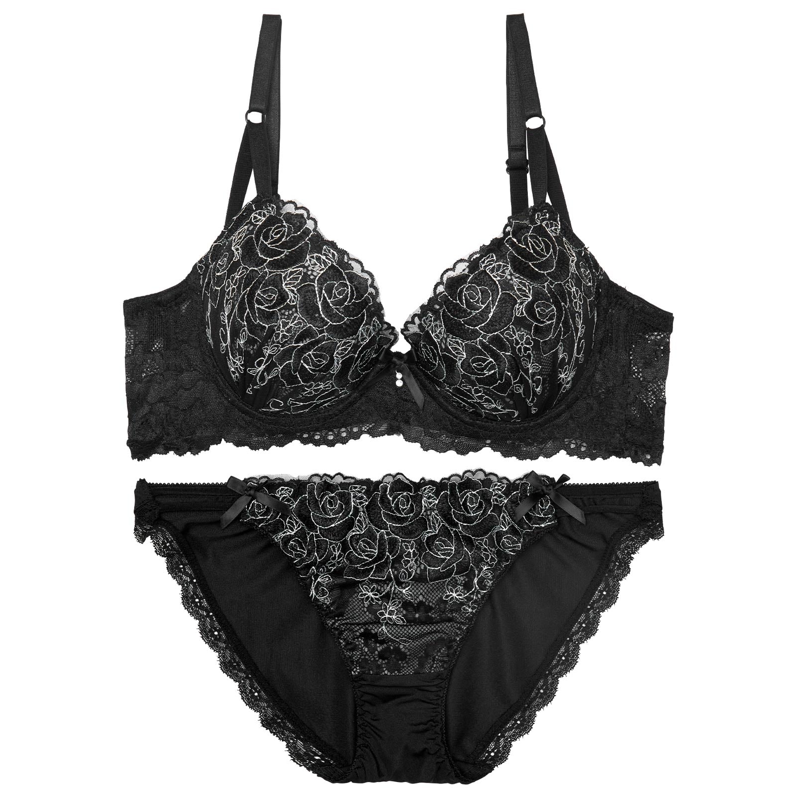 エレガントモダンローズ育乳脇高ブラジャー&フルバックショーツ