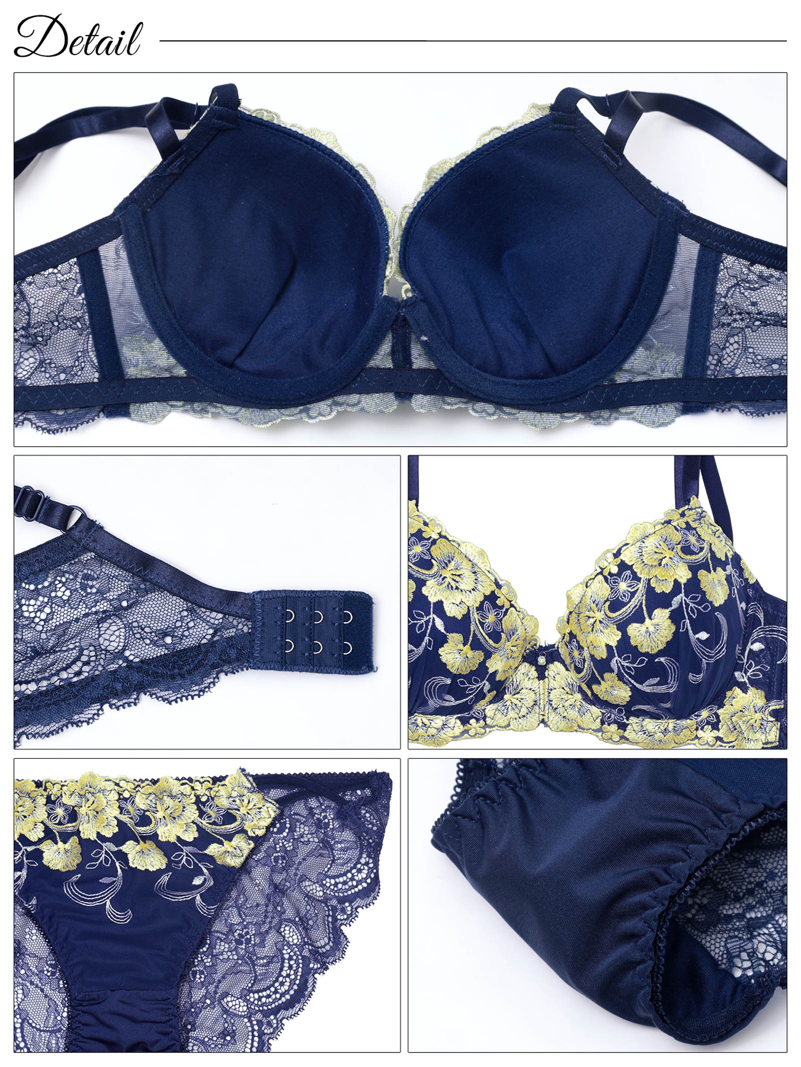 7/18新作!ミスティックビビットブルーム育乳脇高ブラジャー&バック透けフルバックショーツ