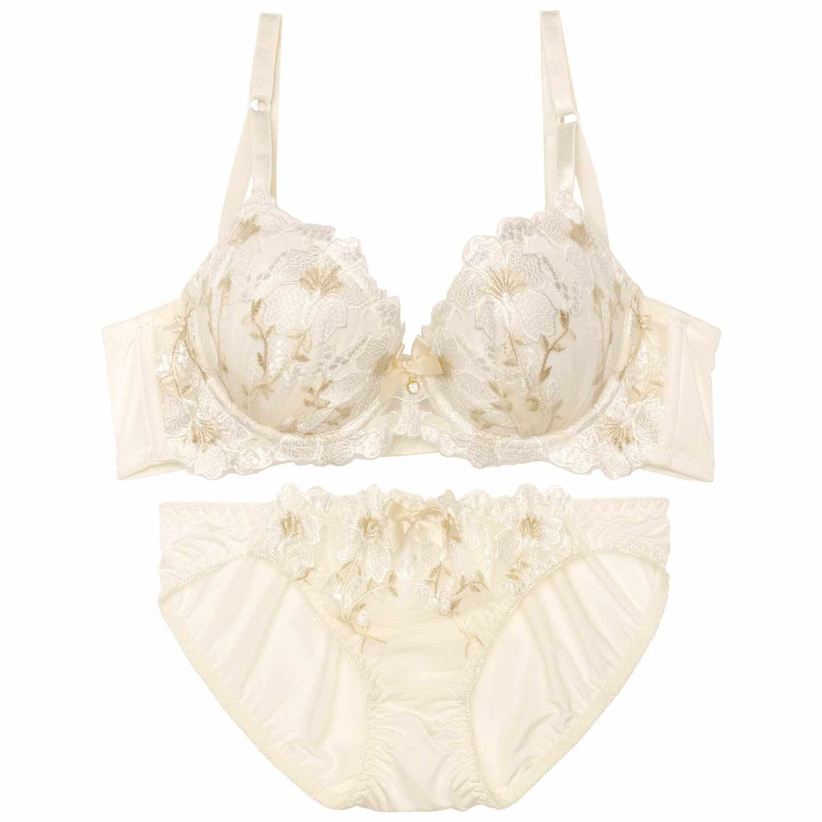 クラッシーロマンスフルール育乳脇高ブラジャー&フルバックショーツ