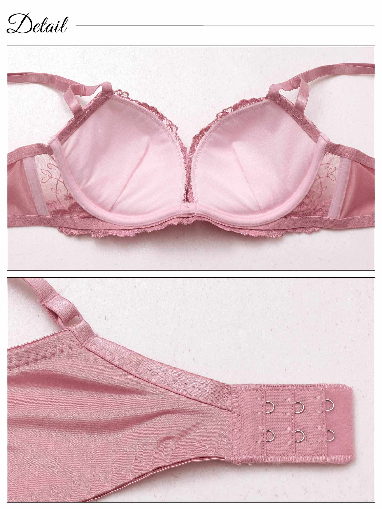8/6新作!トゥインクルチャームフラワー育乳脇高ブラジャー&フルバックショーツ