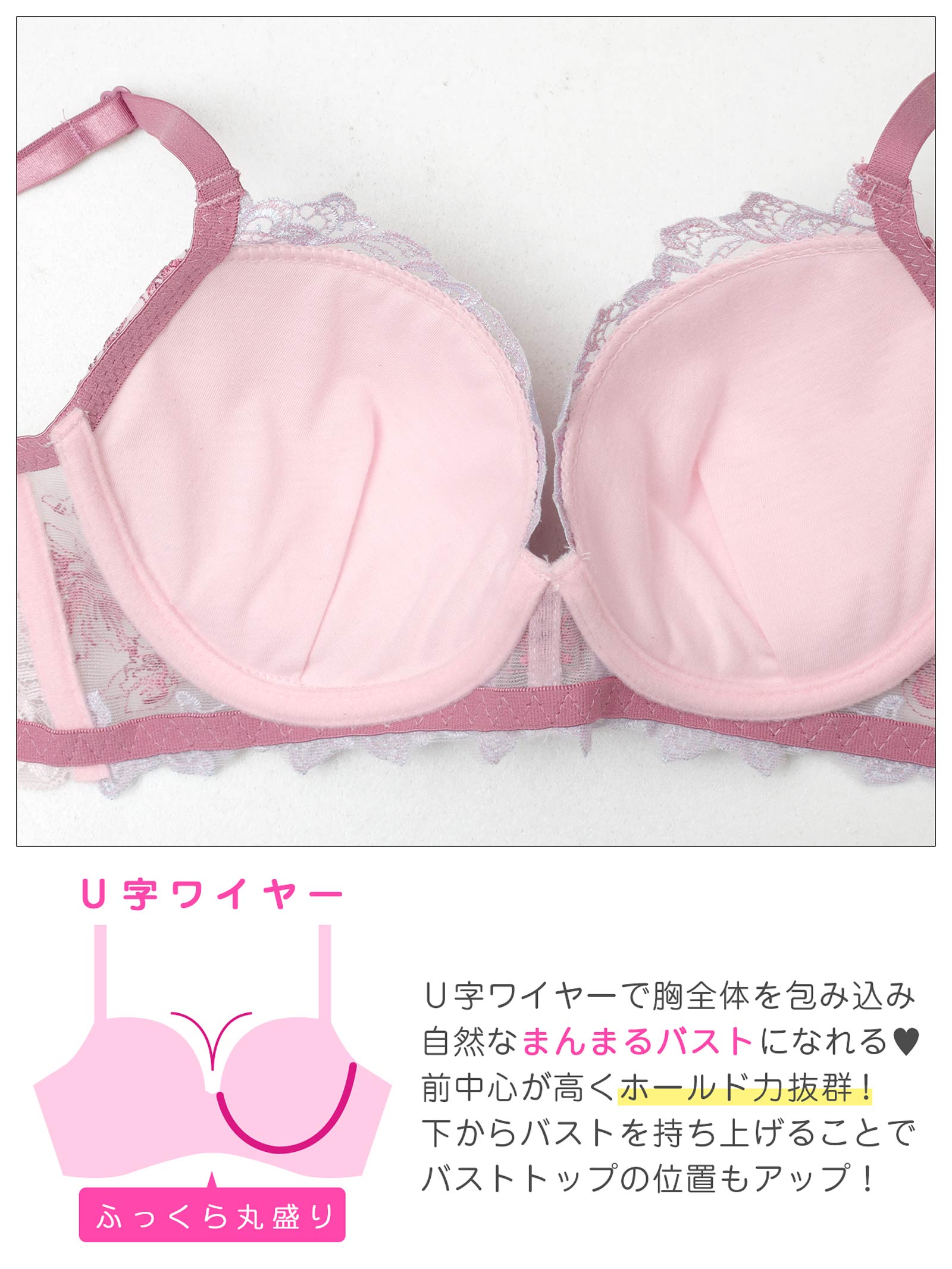 11/5新作!【EFサイズ】フェアリーアネモネブルーム育乳脇高ブラジャー&サイド紐バック透けフルバックショーツ