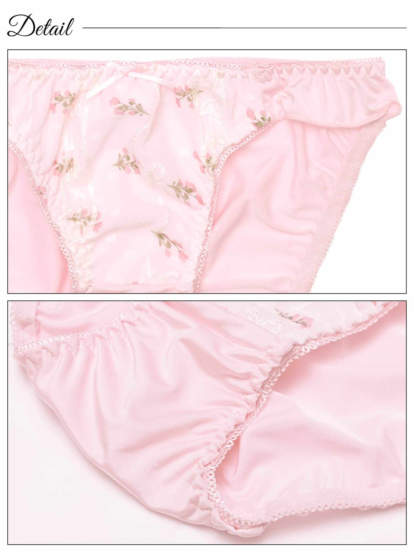 9/5新作!パステルプチフラワーブラジャー&フルバックショーツ