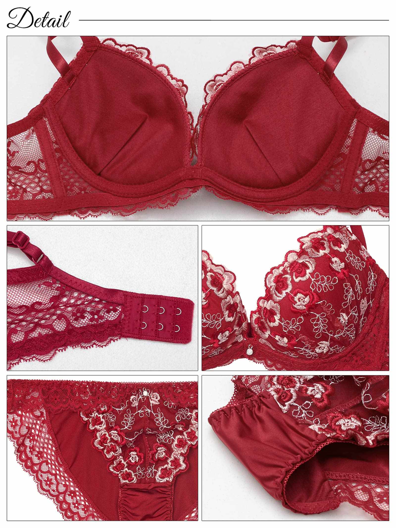 9/8新作!ルミナスリッチフラワー育乳脇高ブラジャー&フルバックショーツ