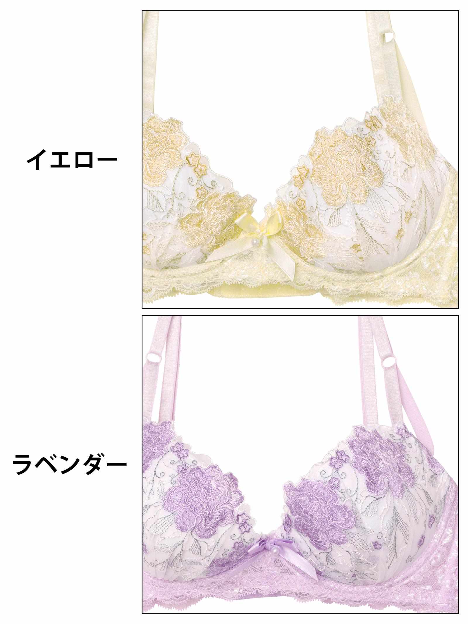 9/8新作!ロマンティックブロッサム育乳脇高ブラジャー&フルバックショーツ