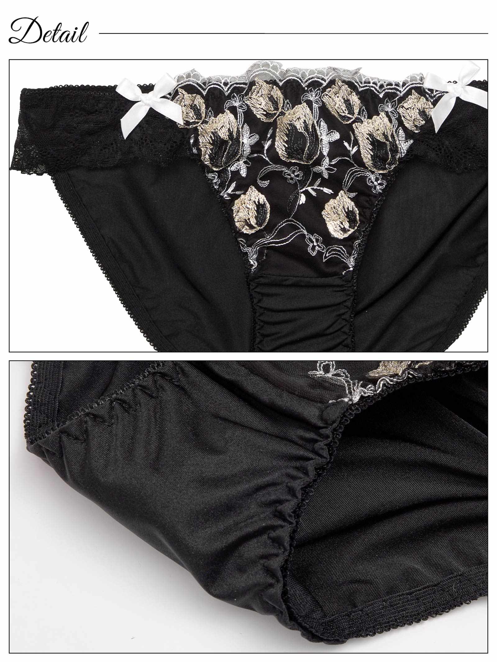 9/24新作!ラグジュアリーリボンチューリップブラジャー&フルバックショーツ