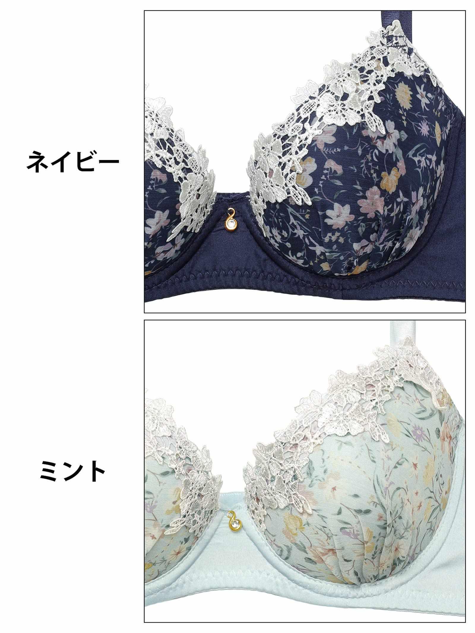 9/29新作!アンティークレトロブルーム育乳脇高ブラジャー&フルバックショーツ