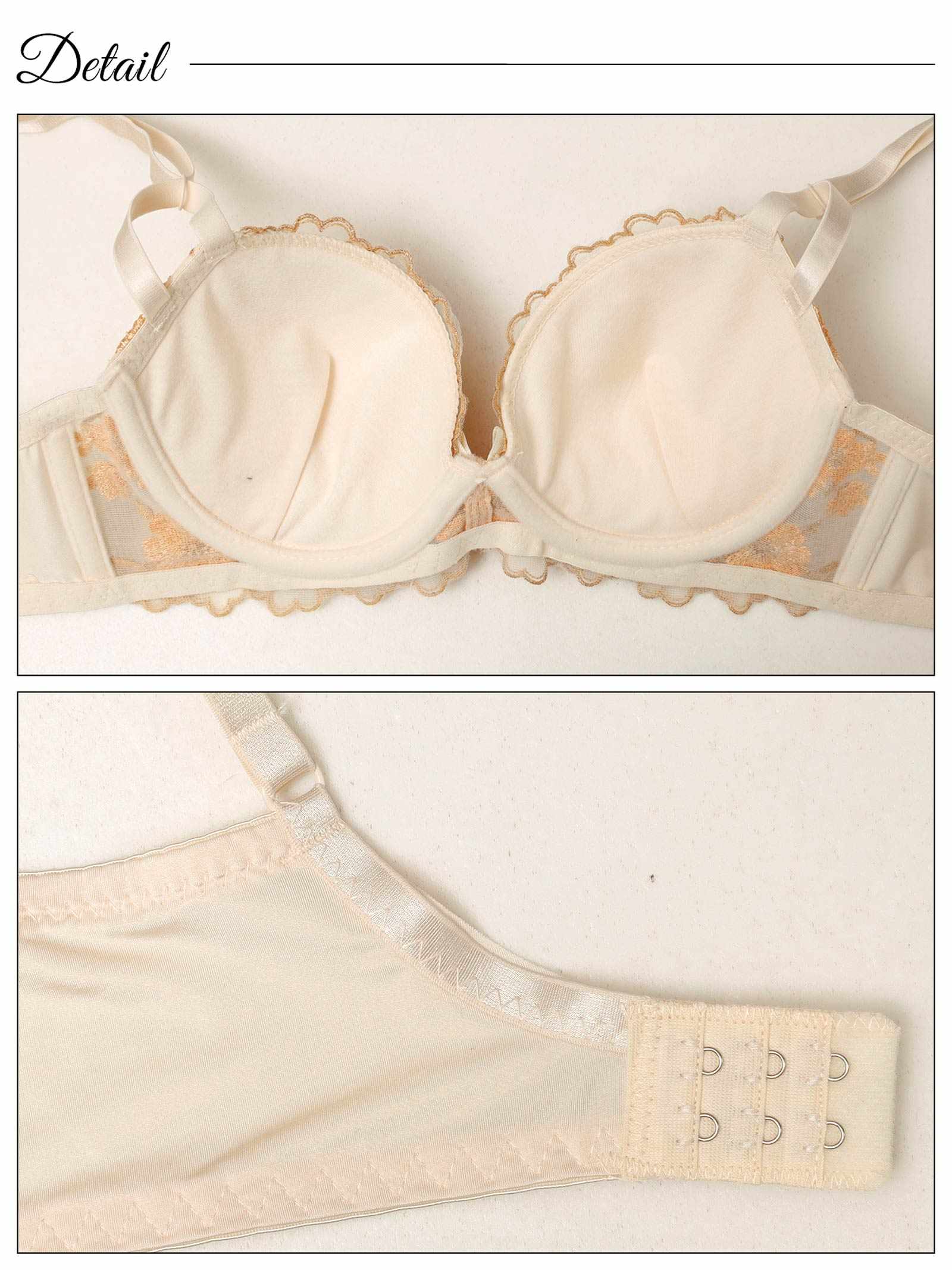 9/19新作!メルティピオニーエンブロイダリー育乳脇高ブラジャー&フルバックショーツ